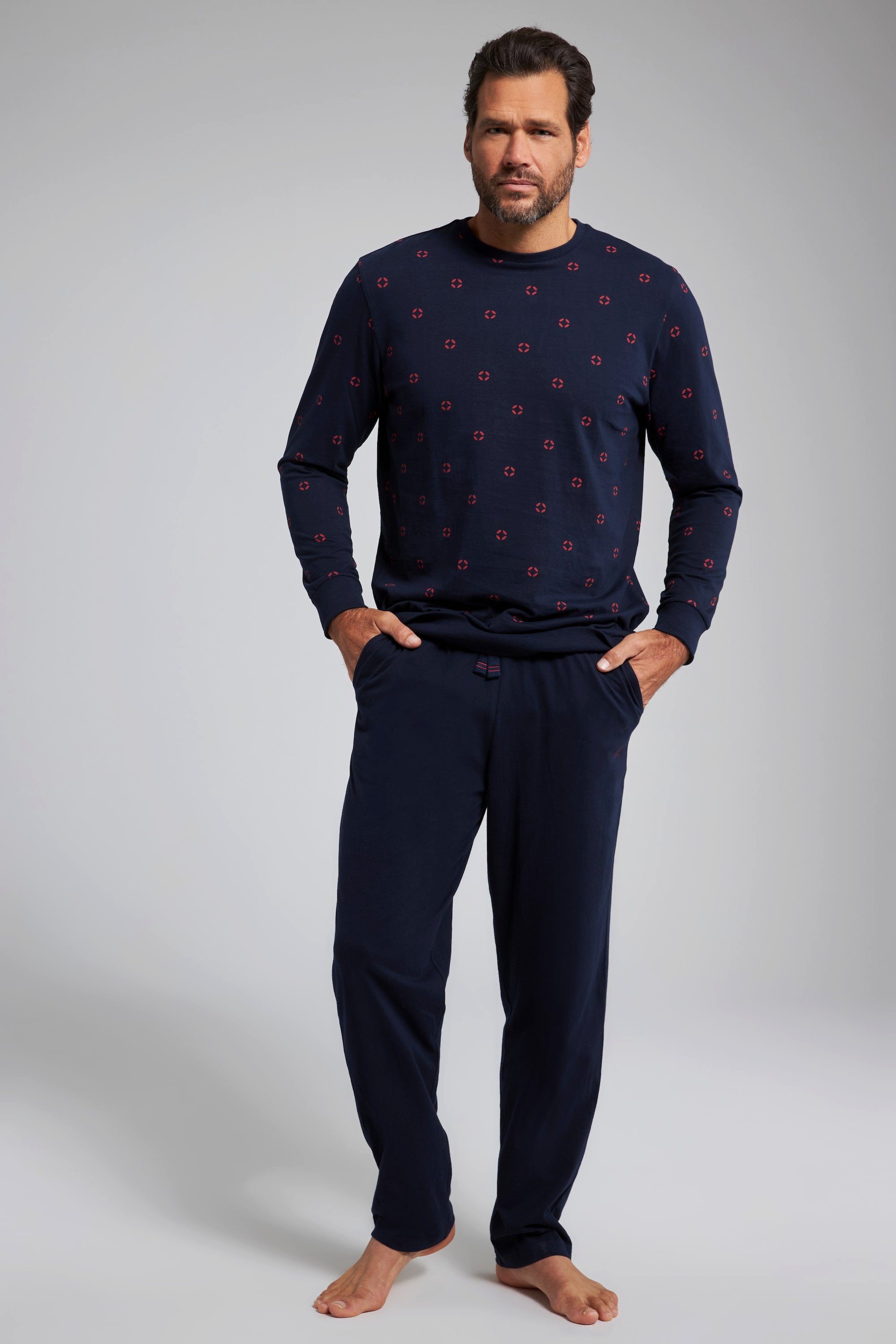 JP1880 Schlafanzug Schlafanzug Bauchfit Zweiteiler Longsleeve günstig online kaufen