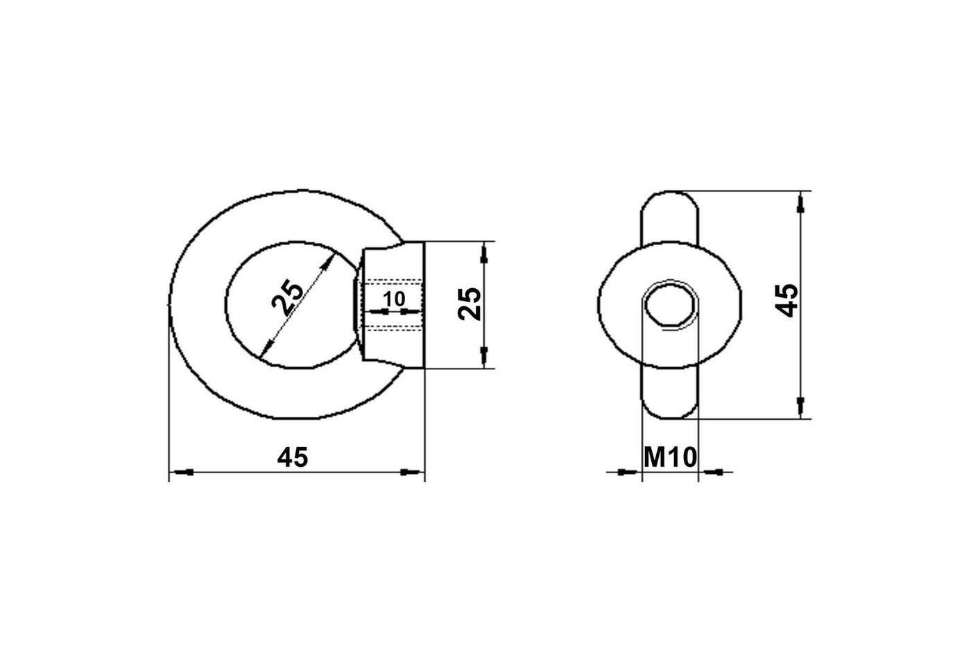 Thumbnail - SO-TECH® Ringmutter Ringmutter M8 + M10 Edelstahl AISI 316 (V4A), (5-St)
