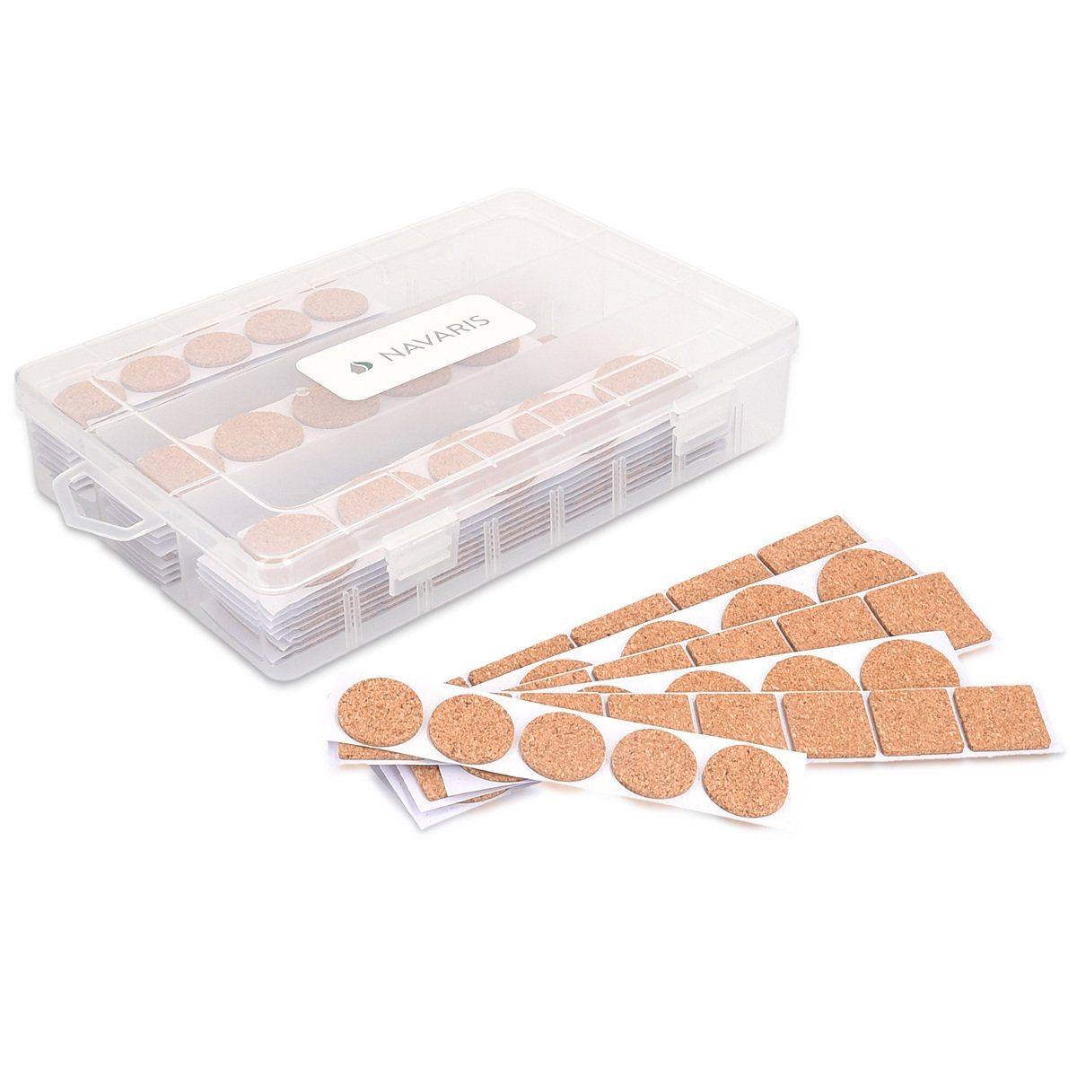 Navaris Möbelfuß 215-teiliges Set: Selbstklebende Bodengleiter aus Kork für Möbel, (1-St)
