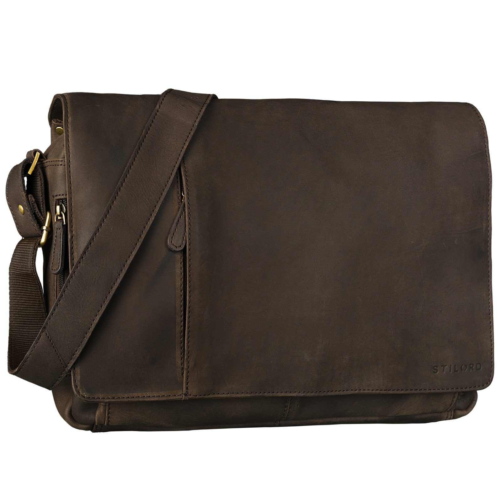 STILORD Laptoptasche "Elias" Echtleder Herren Umhängetasche günstig online kaufen