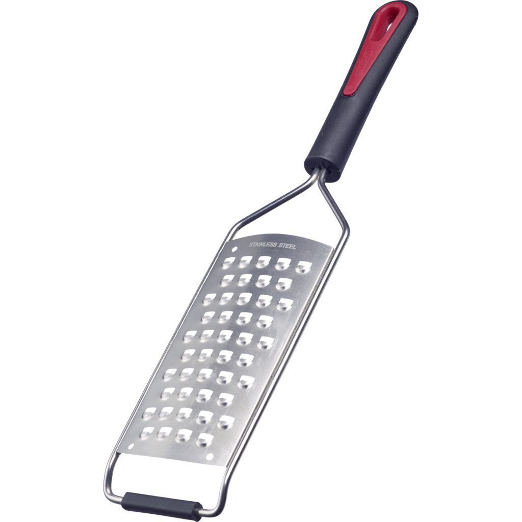 WESTMARK Küchenreibe Grobe Reibe Gallant Square, spülmaschinengeeignet, PP, TPE, Edelstahl, professionelle Ätztechnik, ergonomischer Soft-Touch-Griff
