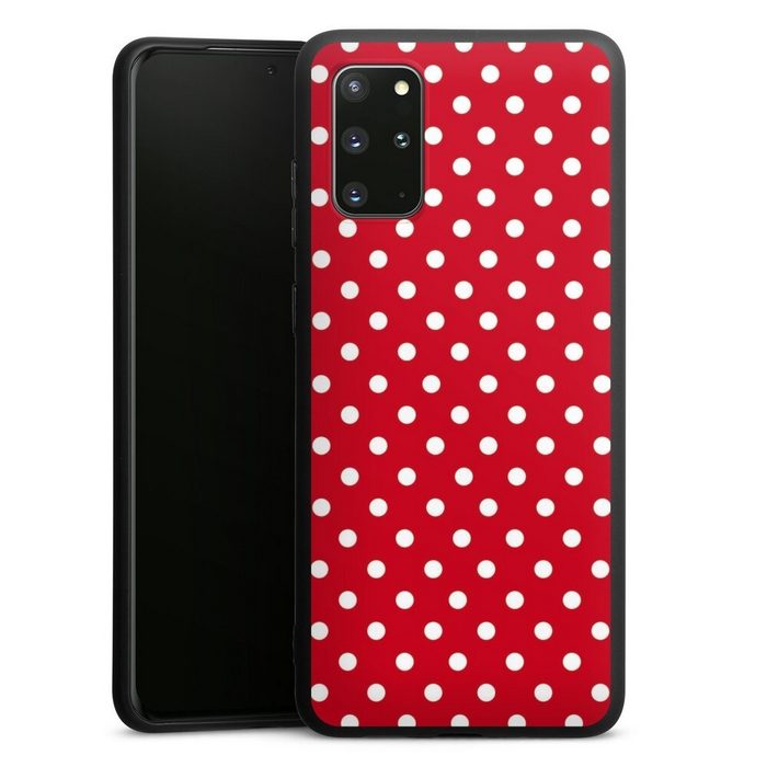 DeinDesign Handyhülle Punkte Retro Polka Dots Polka Dots - dunkelrot und weiß Samsung Galaxy S20 Plus 5G Silikon Hülle Premium Case Smartphone Cover