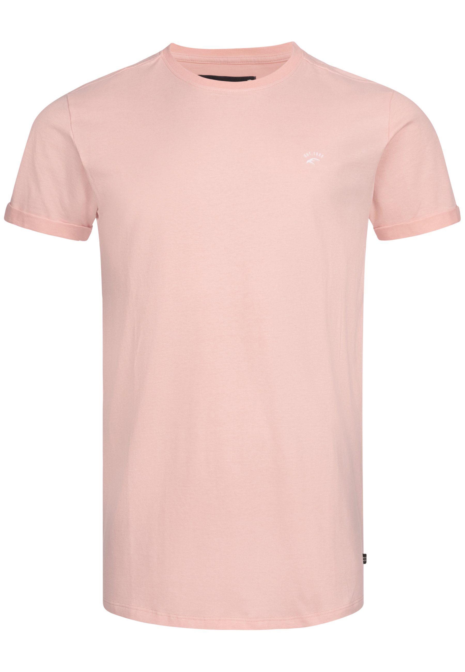 Indicode T-Shirt Kloge mit dezentem Label-Detail günstig online kaufen