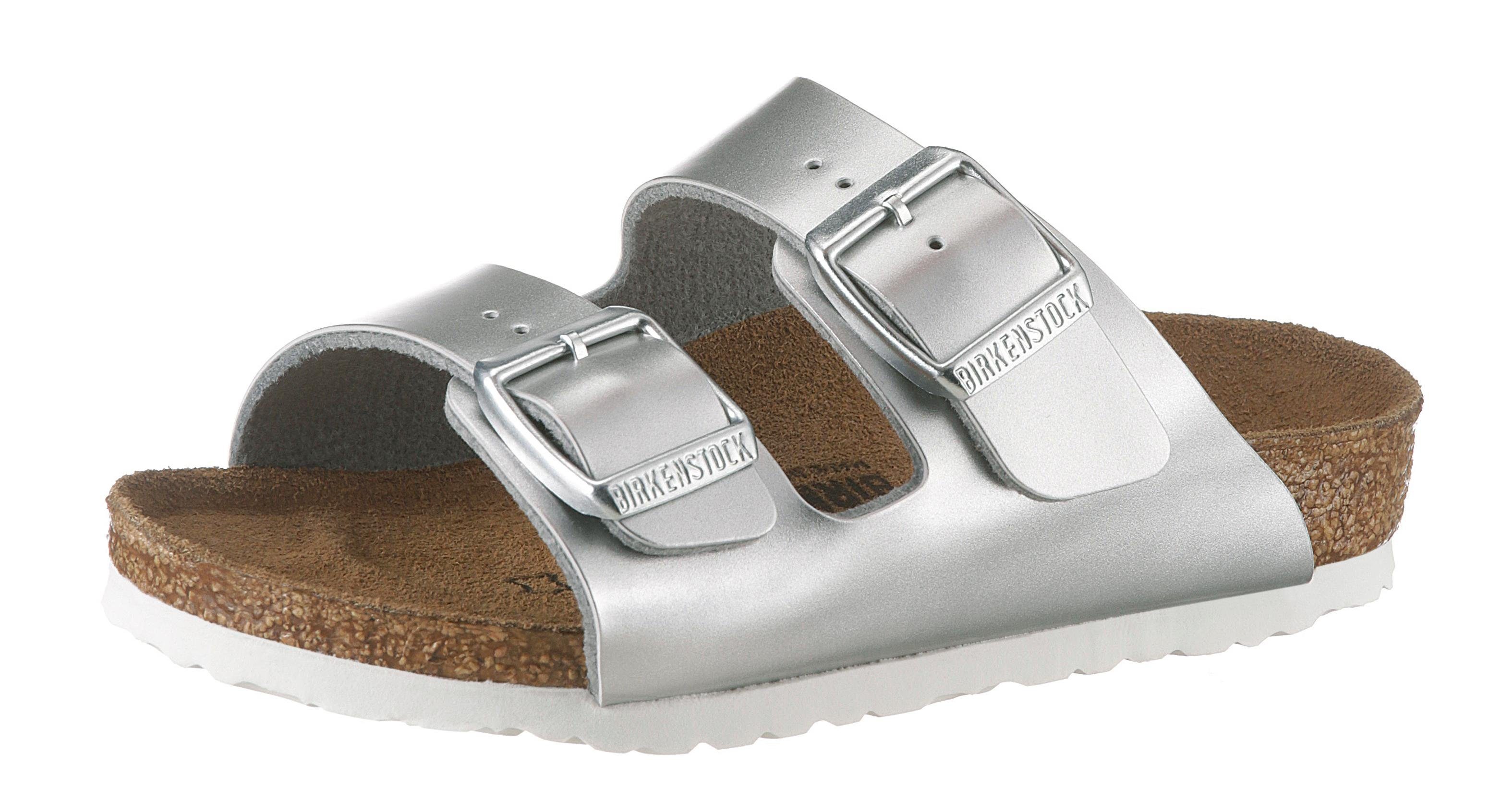Birkenstock »ARIZONA BF ELECTRIC METALLIC« Pantolette in toller MetallicOptik und schmaler
