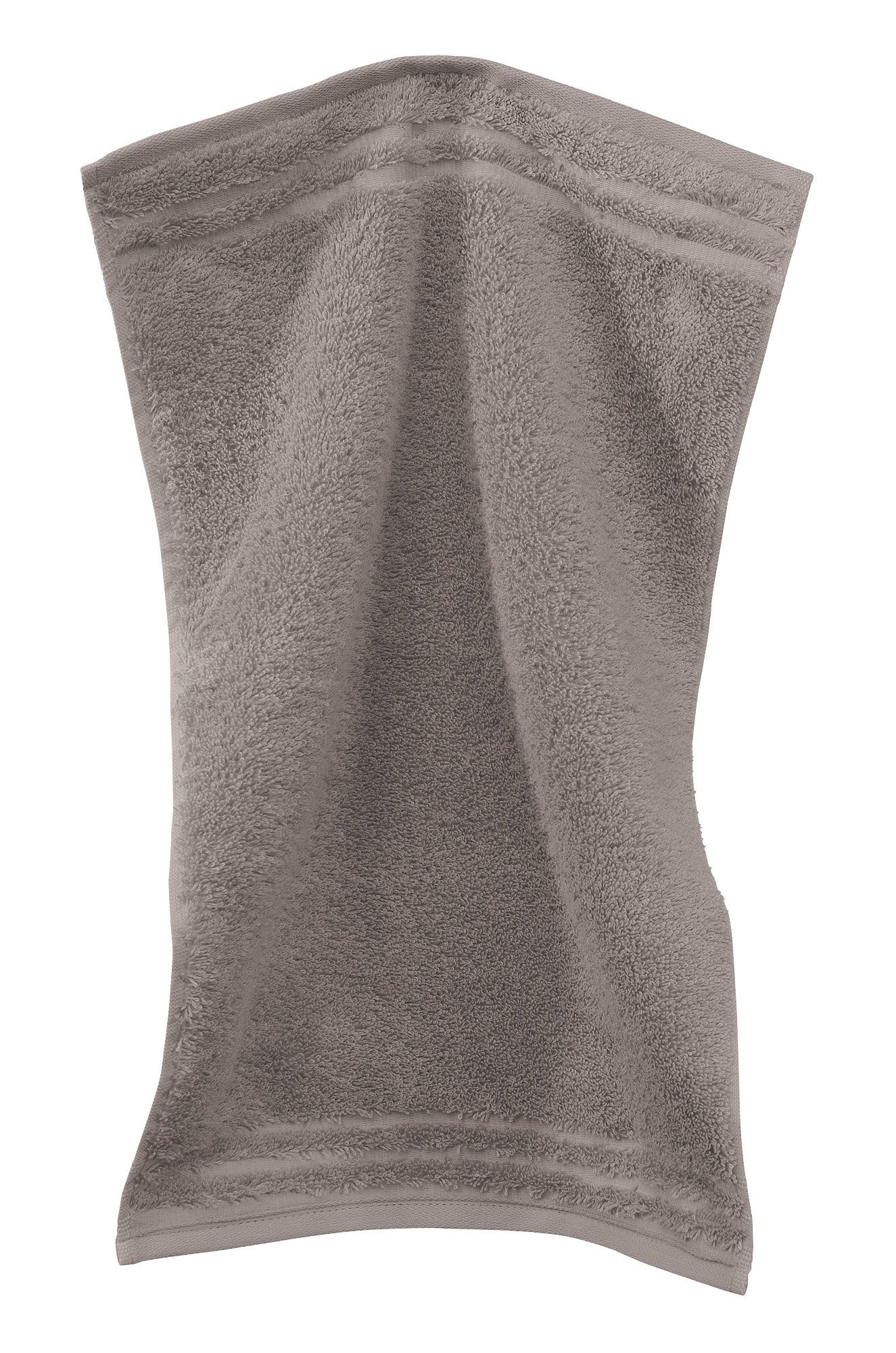 Vossen Gästehandtuch Gästetuch "Vienna Style Supersoft", Frottier (1-St), Walk-Frottier Uni stein