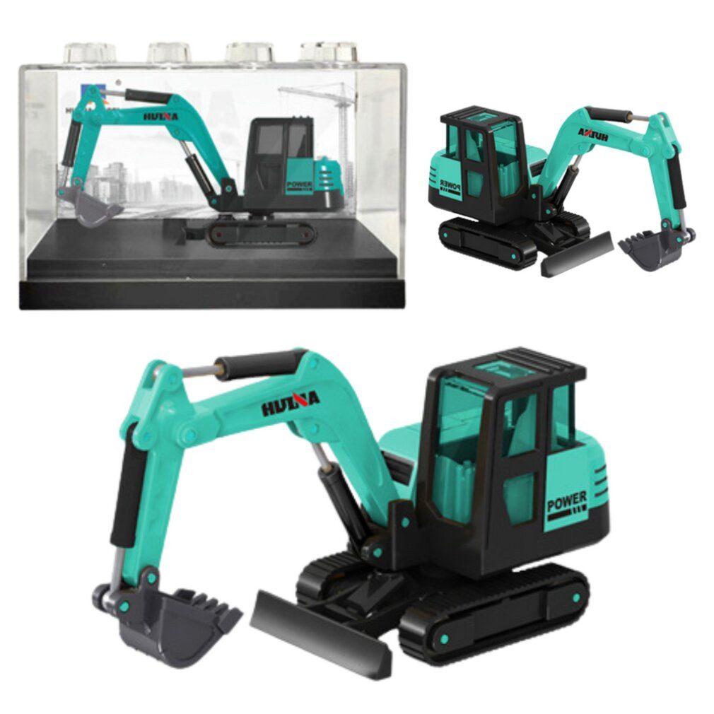 HUINA Spielzeug-Boot Lean Caterpillar Bagger Metall Sammlermodell Grün 1:80