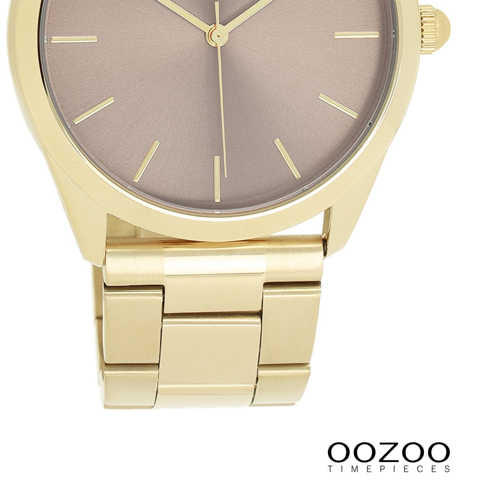OOZOO Quarzuhr Oozoo Unisex Armbanduhr OOZOO Timepieces, (Analoguhr), Damen, Herrenuhr rund, groß (ca. 40mm) Edelstahlarmband, Elegant-Style