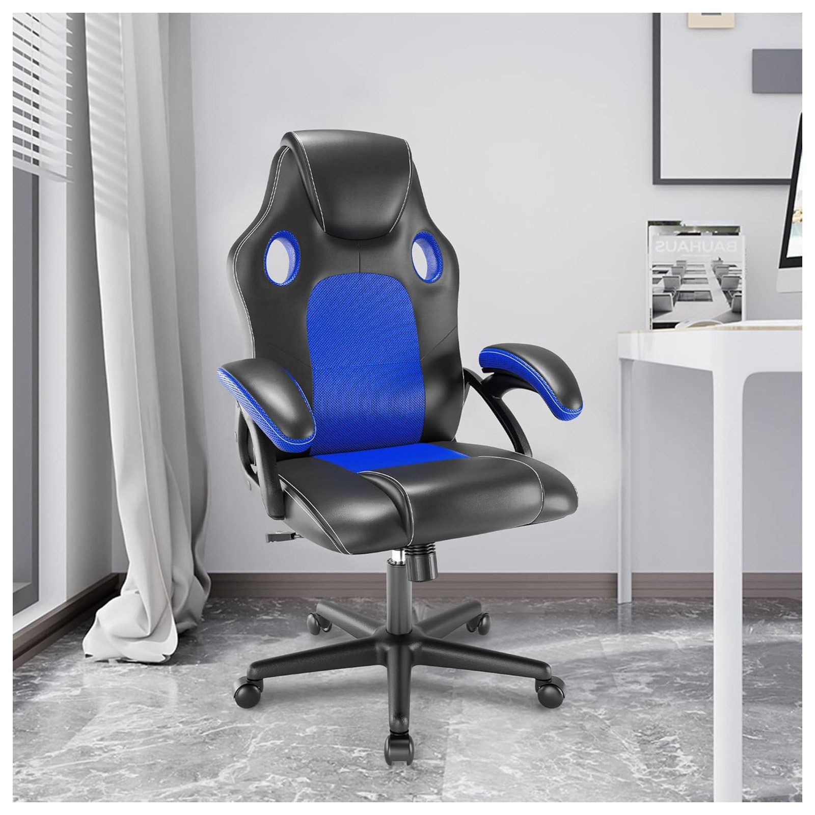 HTI-Living Drehstuhl Bürostuhl ECO Daytona Blau günstig online kaufen