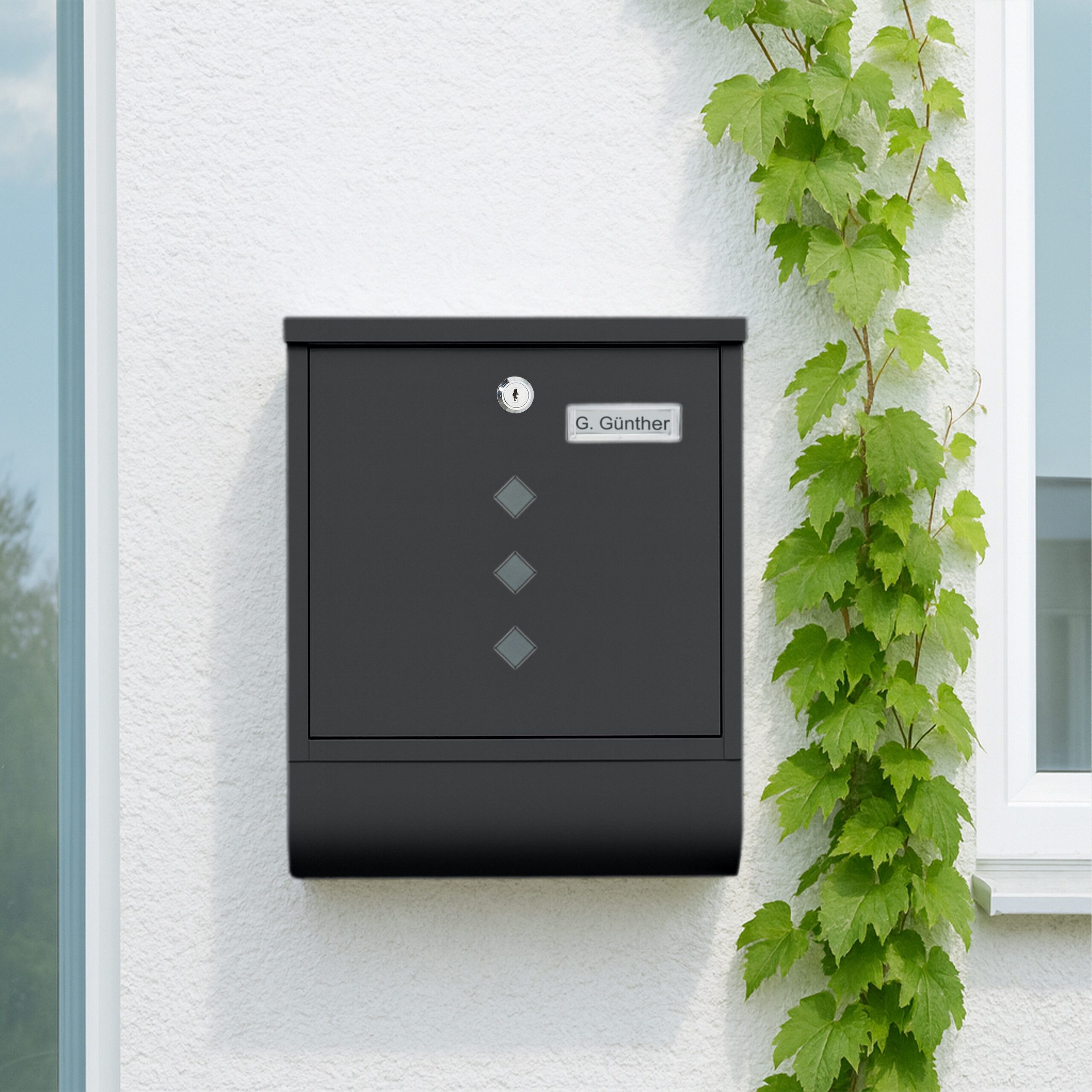 relaxdays Briefkasten mit Zeitungsfach (1-St), Anthrazit günstig online kaufen