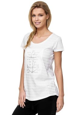 Decay T-Shirt mit maritimem Anker-Print