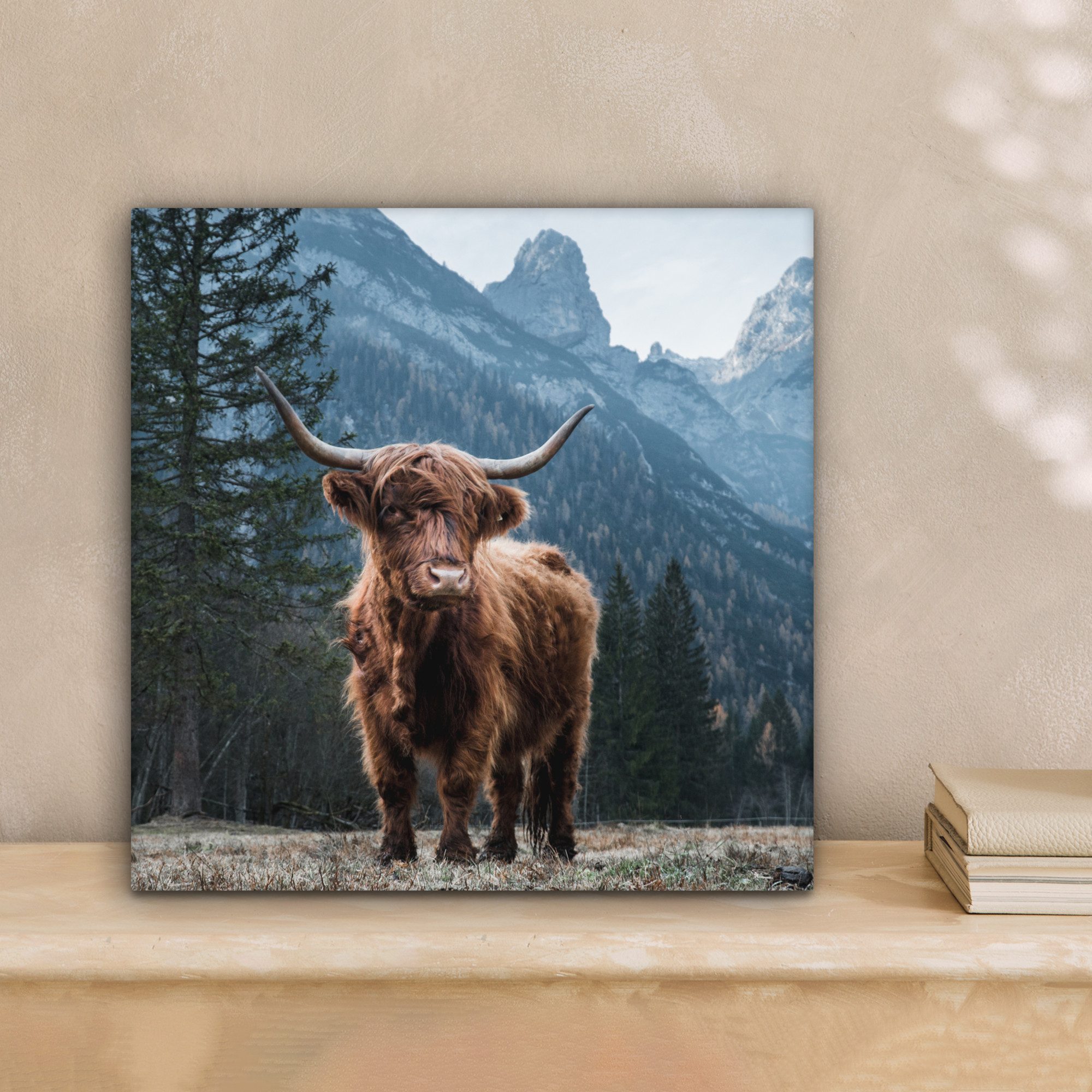 OneMillionCanvasses® Leinwandbild Schottische Highlander - Berg - Landschaf günstig online kaufen