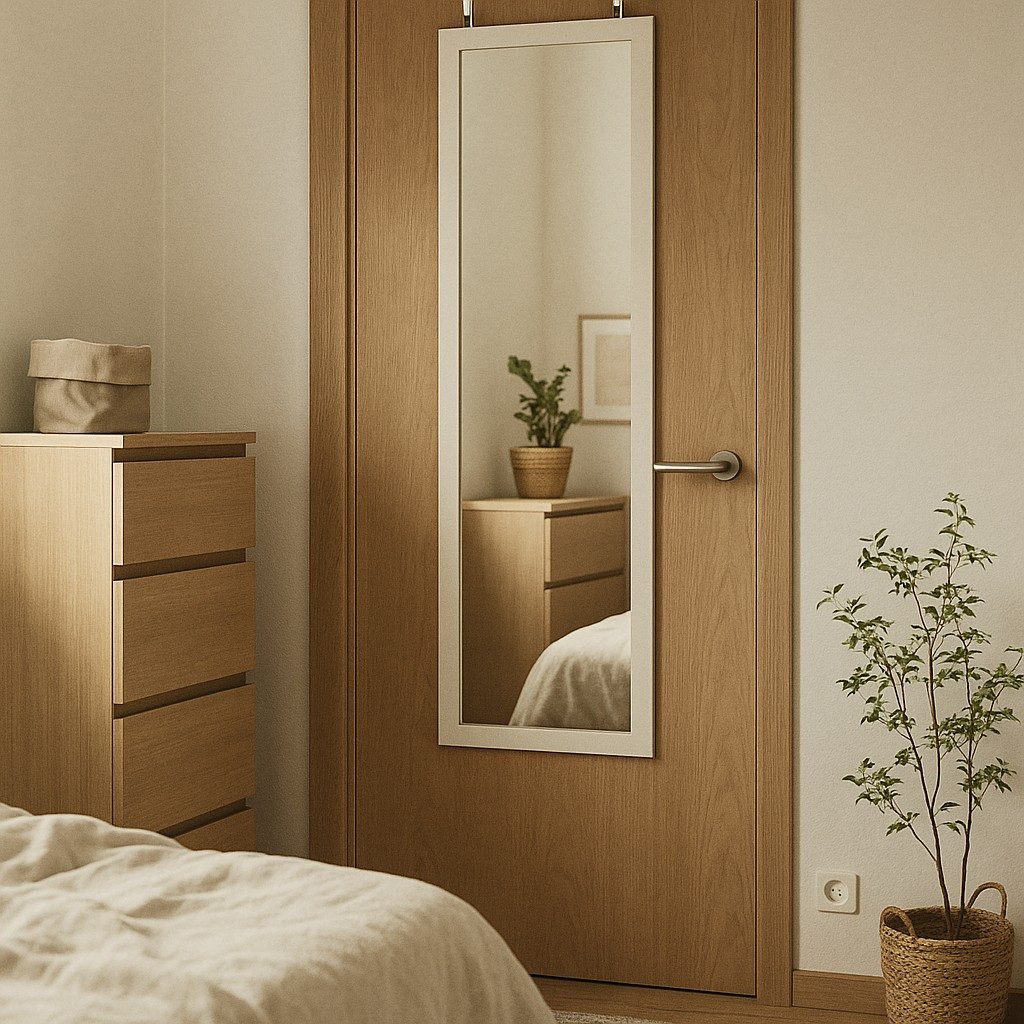 EDAXO Wandspiegel Türspiegel AINA, 36 x 110 cm, Türspiegel zur Aufhängung ohne Bohren