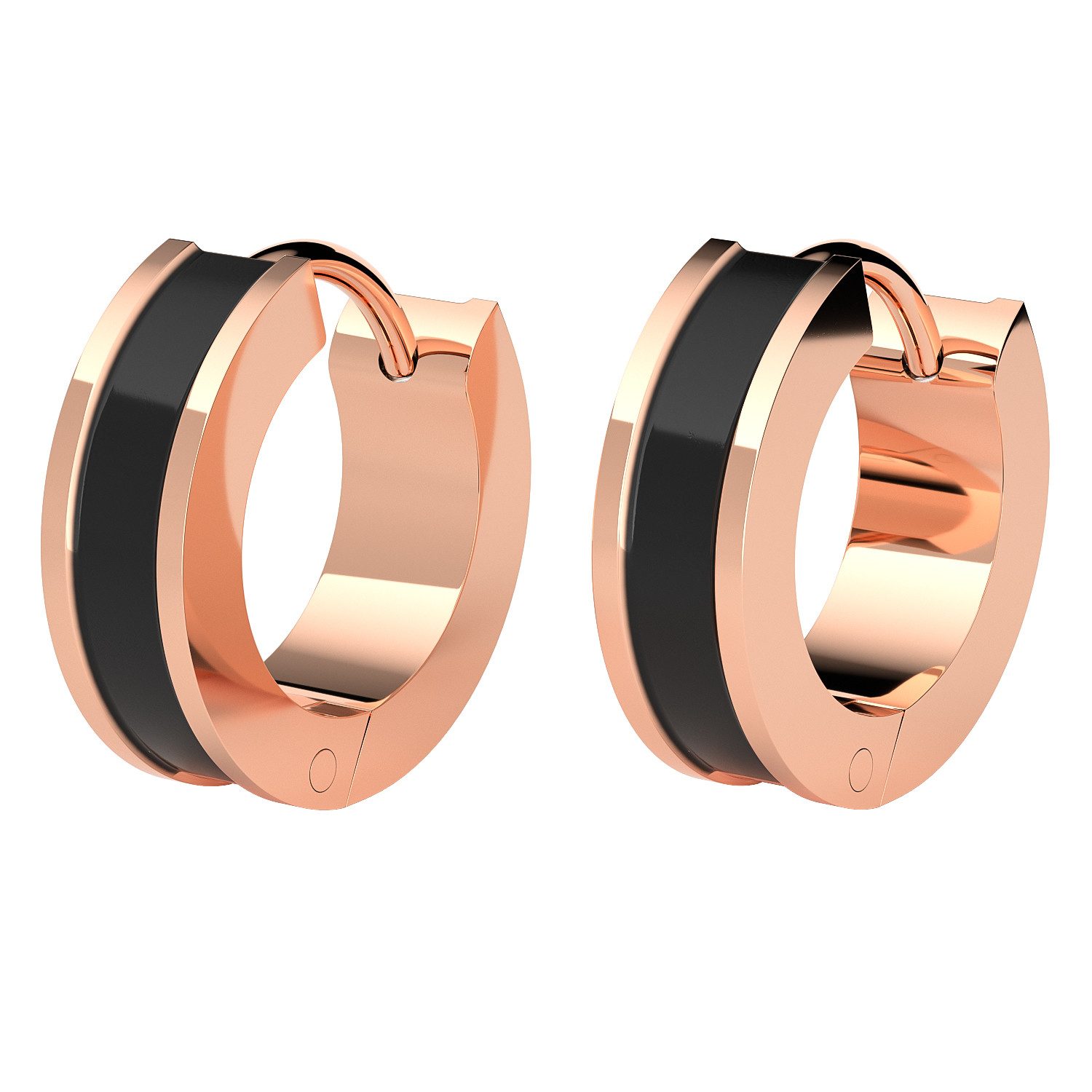 THIORA Damen Creolen „Seychelles Secret“ – Weiß Emailliert, Edelstahl, 13 Mm, Wasserfest, Hypoallergen