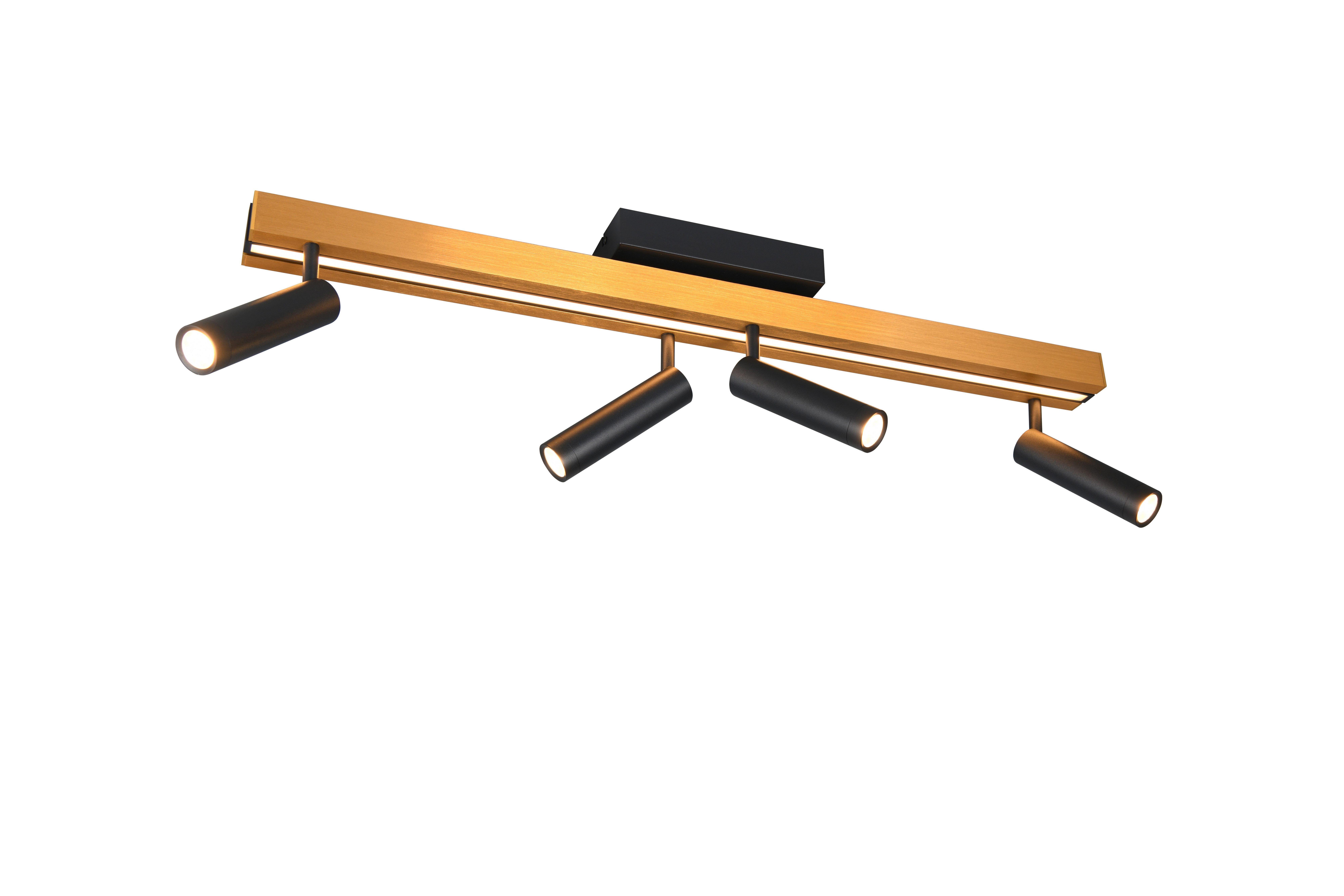 TRIO Leuchten LED Deckenleuchte ZENO ausziehbare LED Deckenlampe mit 4 verstellbaren Spots dimmbar CCT, getrennt schaltbar, LED fest integriert, warmweiß - kaltweiß, getrennt schaltbare Spots, Lichtfarbe einstellbar inkl Fernbedienung