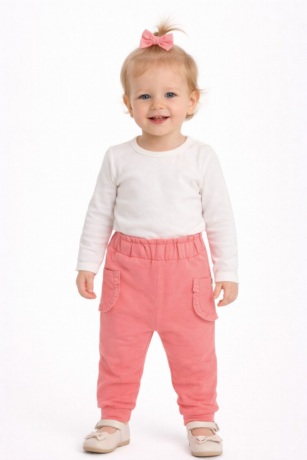 Hust & Claire Dehnbund-Hose HCGenny Spring (1-tlg) Hust & Claire Sweathose “Genny Spring” Mädchen – Sorbet