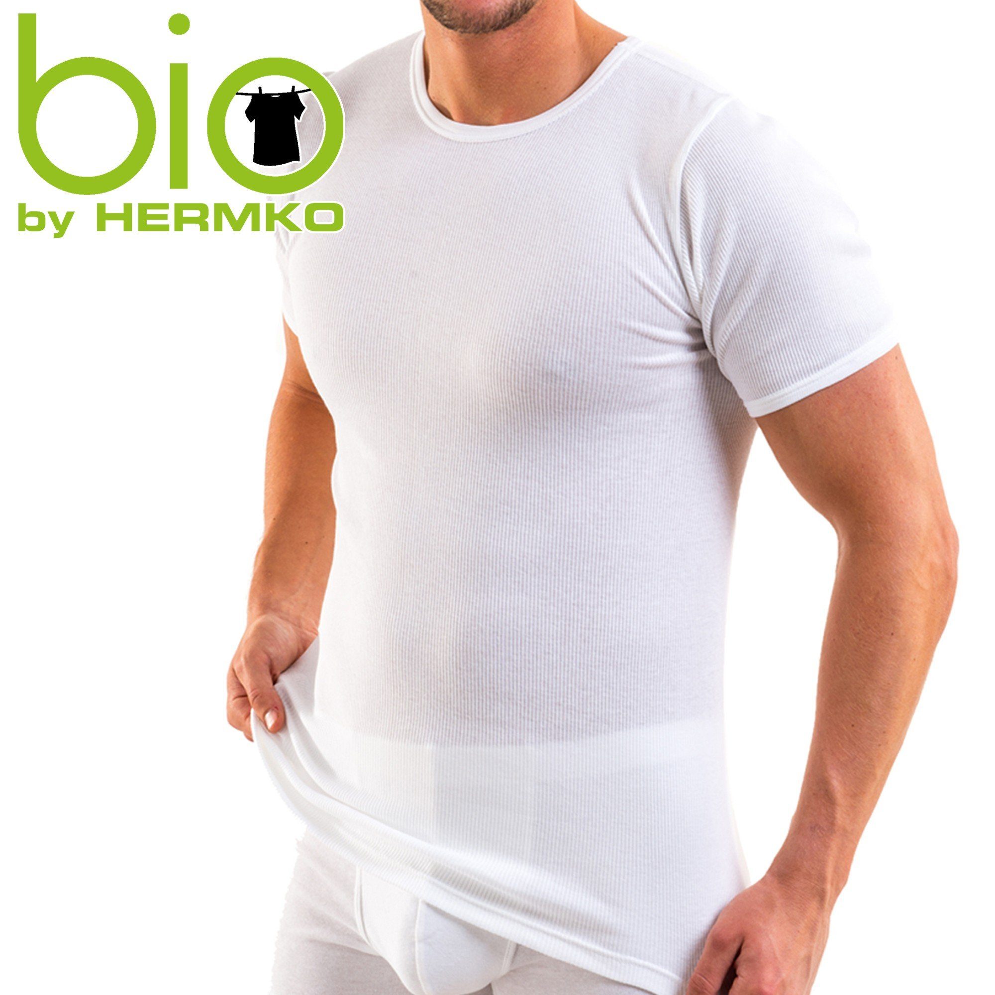 HERMKO Unterziehshirt 3842 Herren kurzarm Shirt Doppelripp BIO-Baumwolle, 1 günstig online kaufen