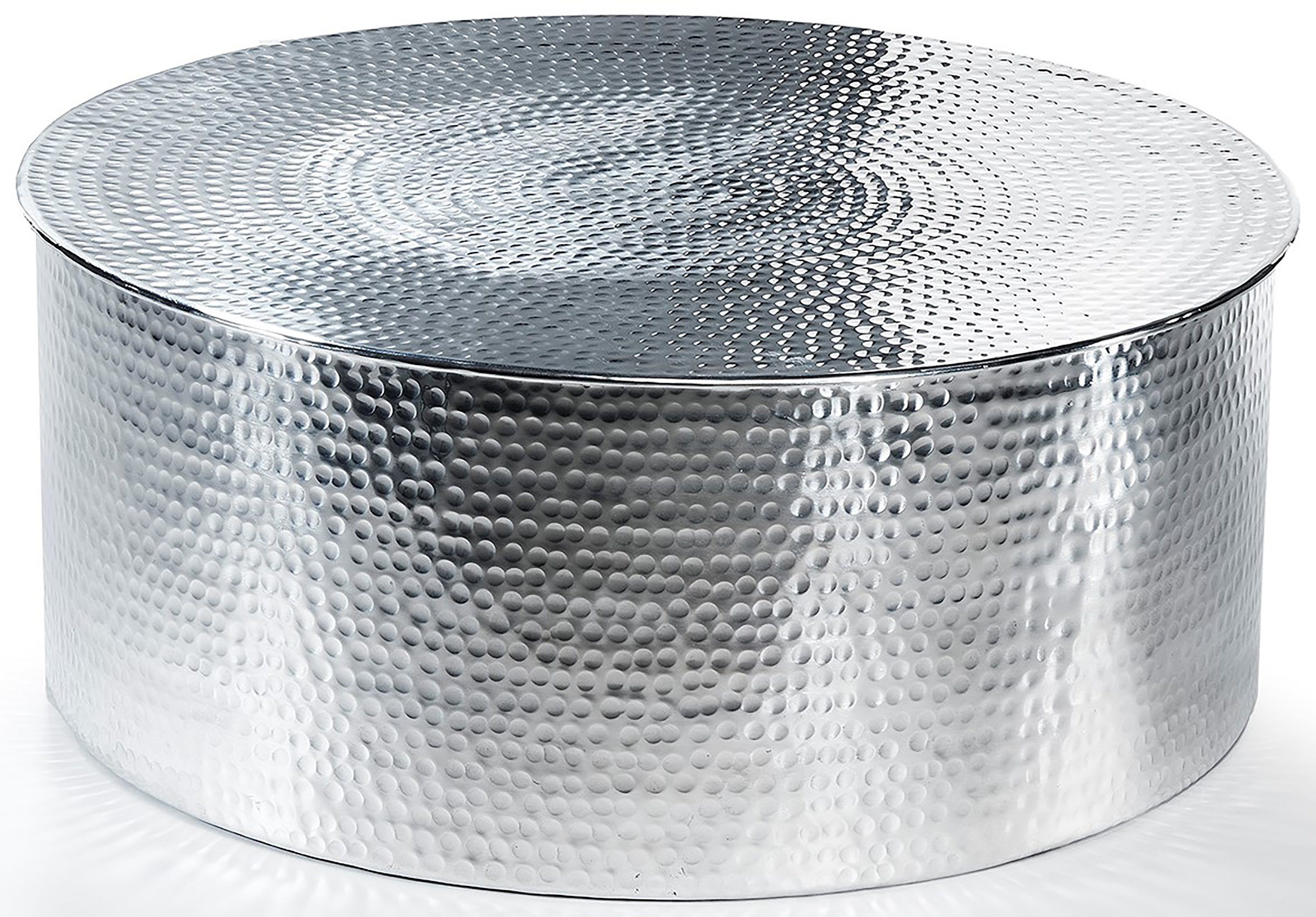 [Vertrauen zuerst, Qualität zuerst] Kobolo Beistelltisch Tisch Ablagetisch GLOW gehämmertem Metall aus (silber, 1-St)