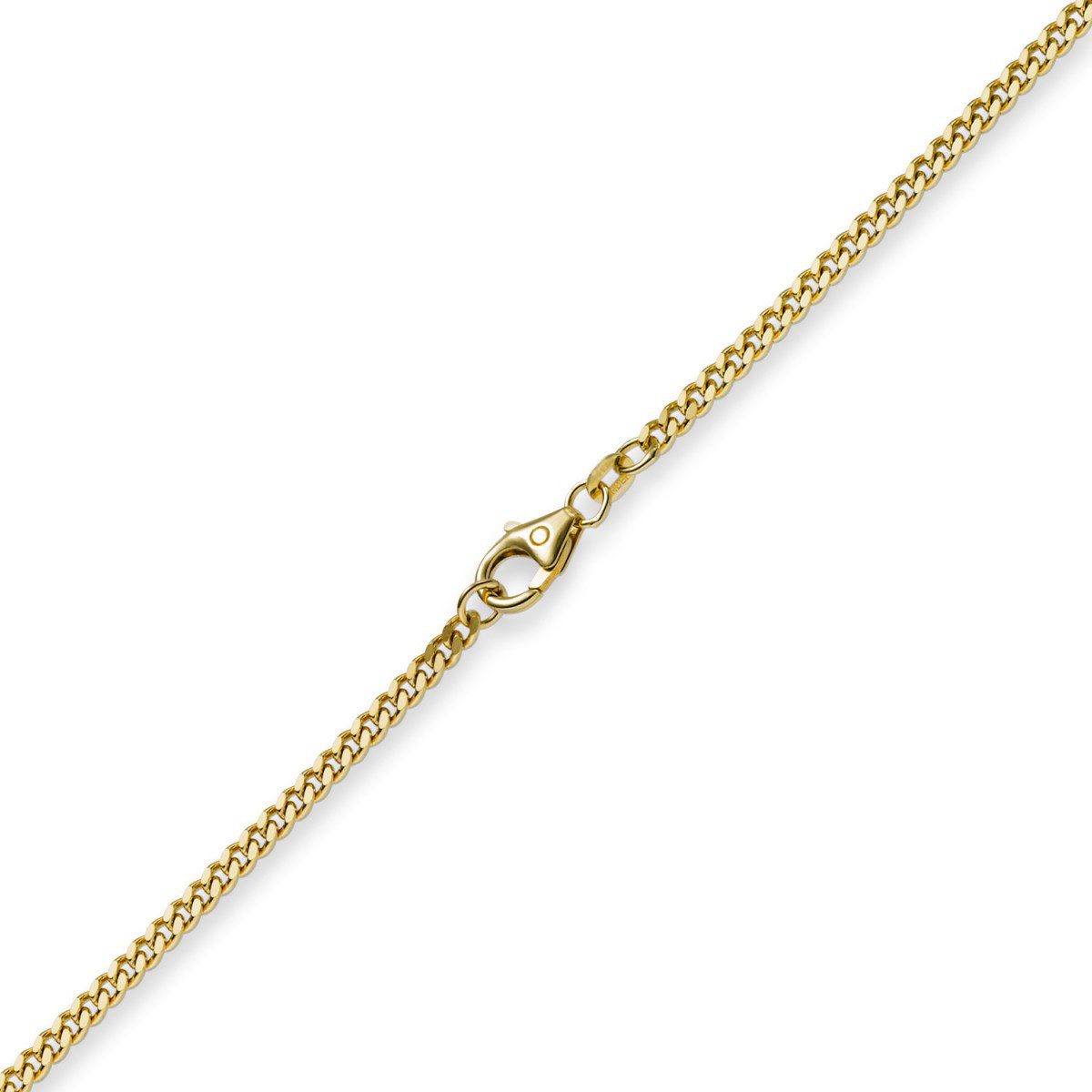 Schmuck Krone Goldarmband 2,5mm Panzerarmband, 750 Gelbgold, 19cm, Gold 750
