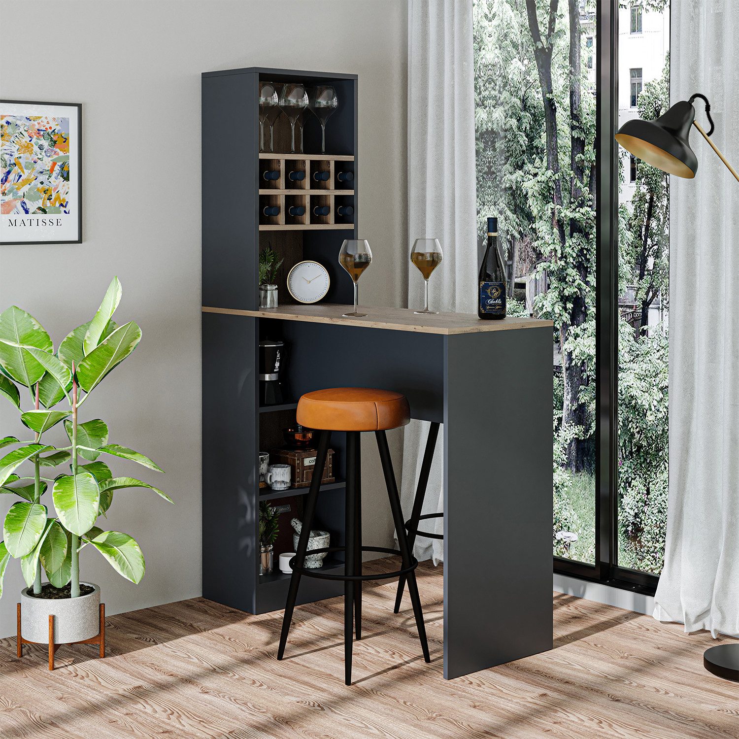 Roomart Bartisch DUBLIN (Bartisch für Küche, Wohnküche, Hobbyraum, Studente günstig online kaufen