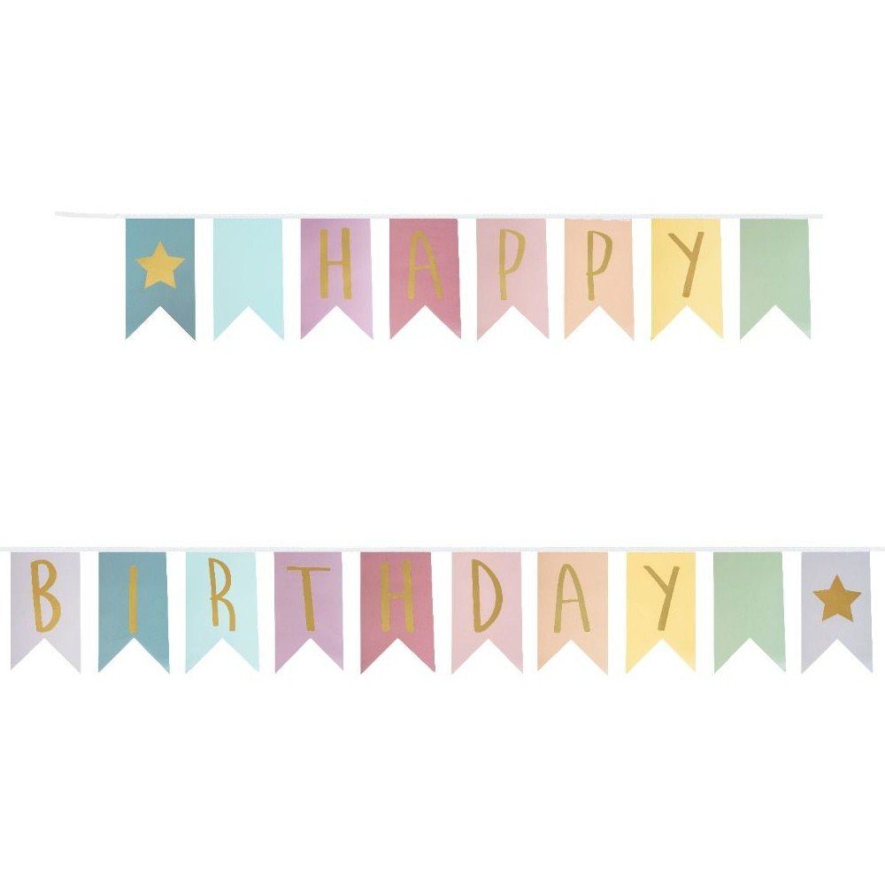 JaBaDaBaDo Girlande Jabadabado Happy Birthday Wimpelkette Kinderzimmer