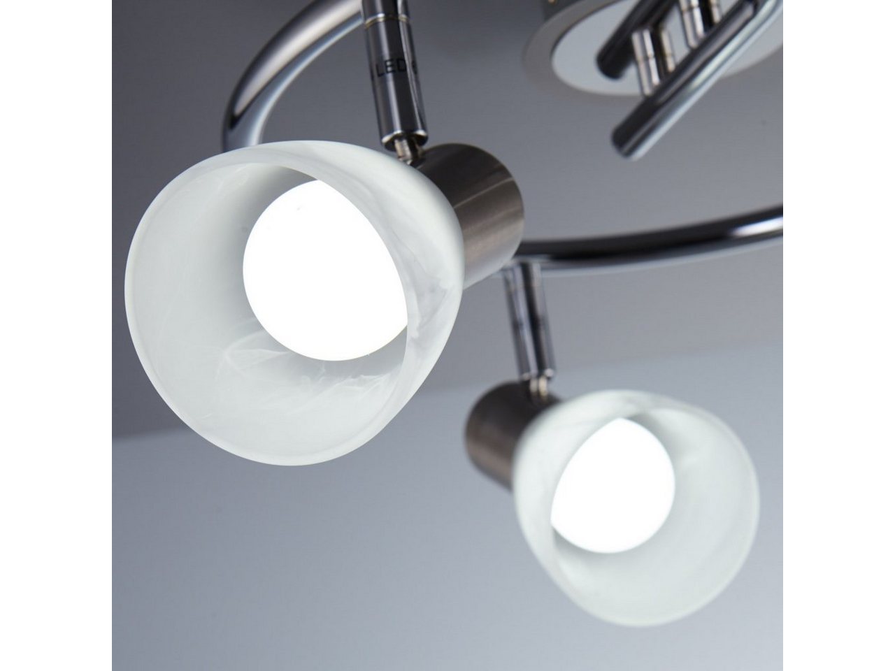B.K.Licht LED Deckenspot »Lunas«, LED Deckenleuchte schwenkbare Spots Deckenlampe Chrom Glas-Lampenschirm E14-kaufen