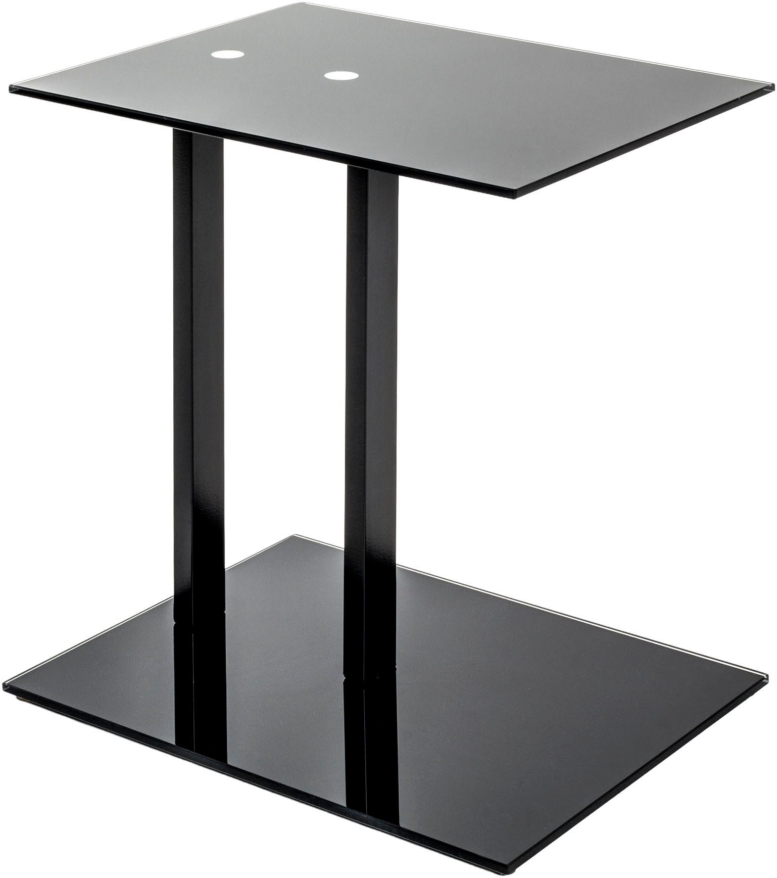 HAKU Beistelltisch Sofatisch, Wohnzimmertisch (1-St), rechteckig - aus Metall Schwarz B/T/H 45/35/50 cm