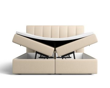 Sofa Dreams Boxspringbett Bellavista (Designerbett Bett, inklusive Topper und Matratze), mit Bettkasten, viele Stoffe und Farben, alle Größen