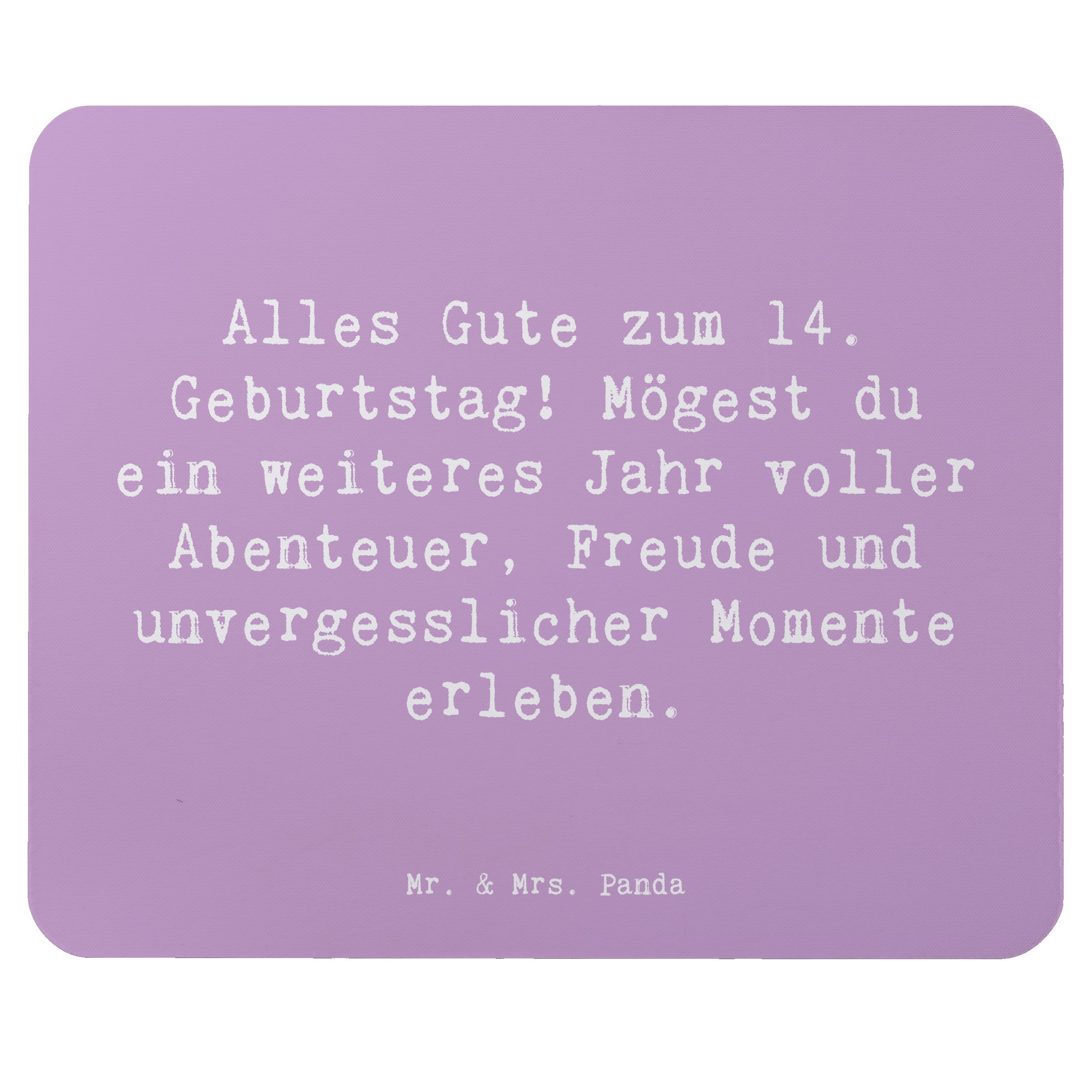 Mauspad Spruch 14. Geburtstag - Lavendeltraum - Geschenk, feiern, Teenager Ge