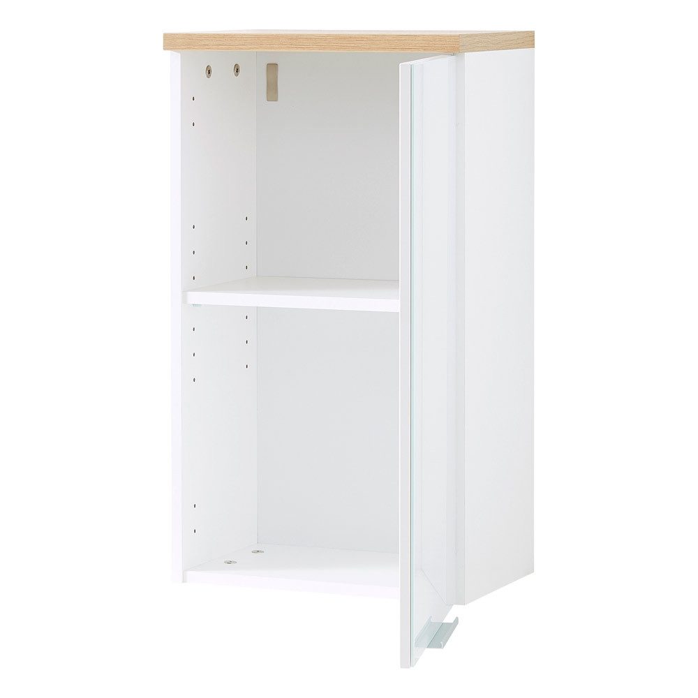 Lomadox Hängeschrank LUBLIN-01 Badmöbel mit Glasfront günstig online kaufen