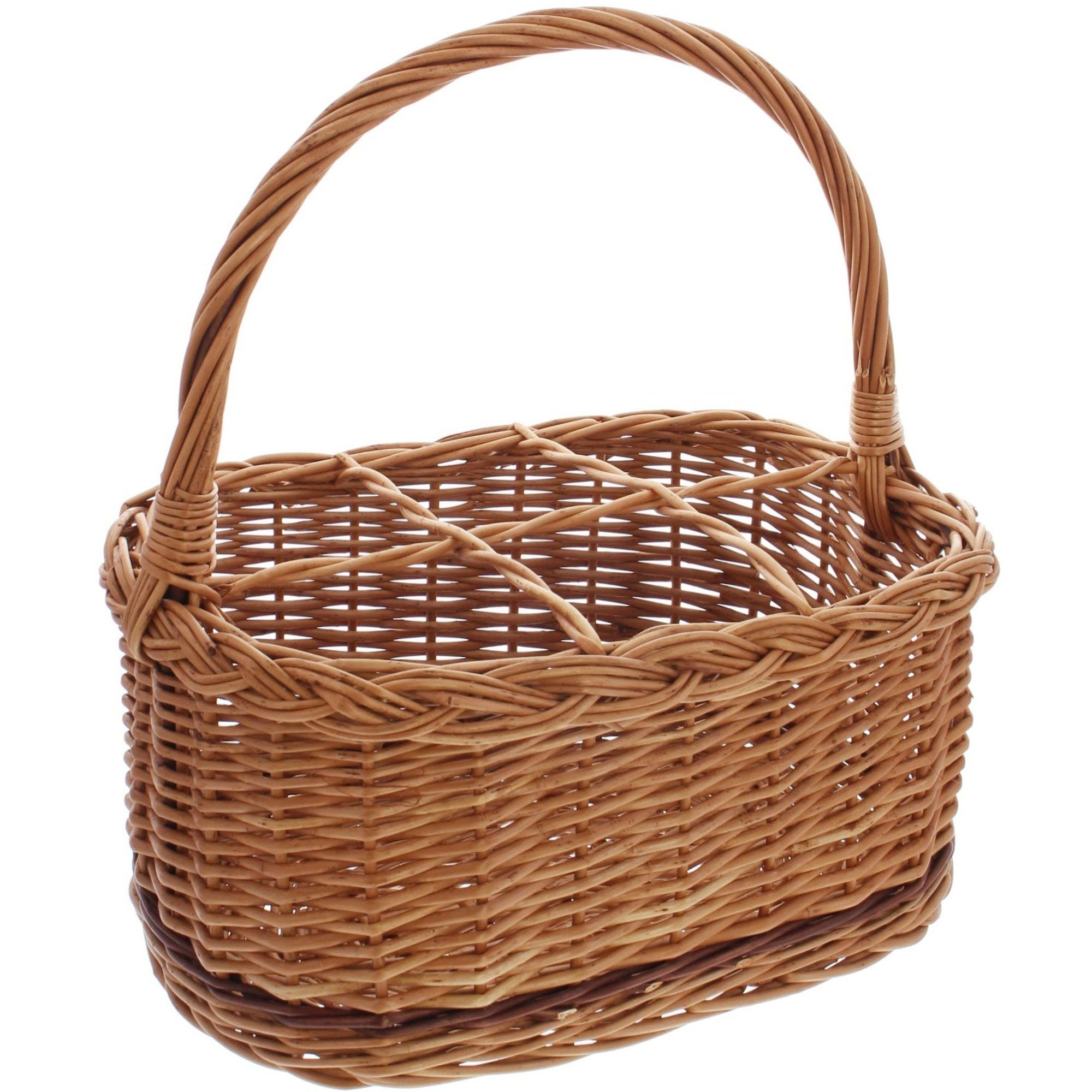 Frank Flechtwaren Flaschenkorb Rustico für 6 Flaschen Weidenkorb Getränkeko günstig online kaufen