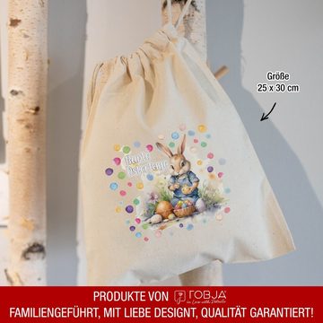 TOBJA Osternest Osterbeutel Stoff 3er Set Ostern Geschenkverpackung, Osterbeutel Kinder 25x30cm Geschenk Stoff