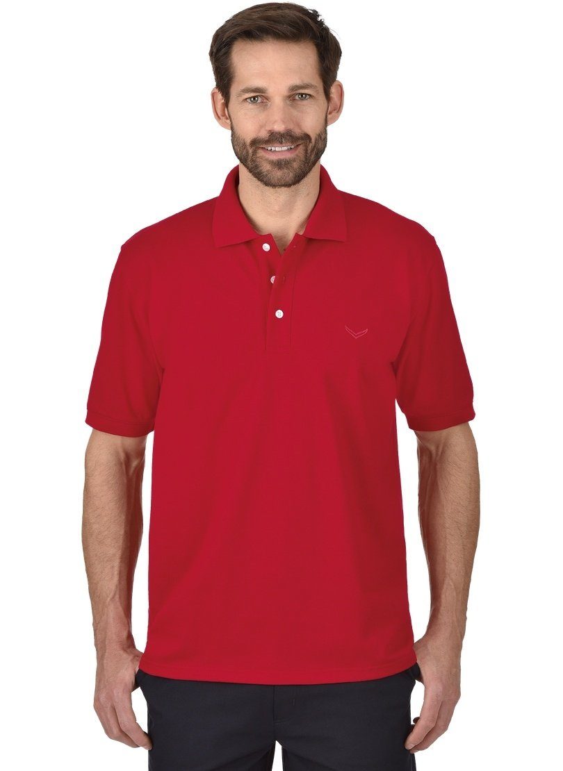 Trigema Poloshirt TRIGEMA Poloshirt in Piqué-Qualität kirsch