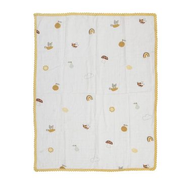 Babydecke Agnes, Bloomingville, 100 x 80 cm, Weiß, aus Baumwolle