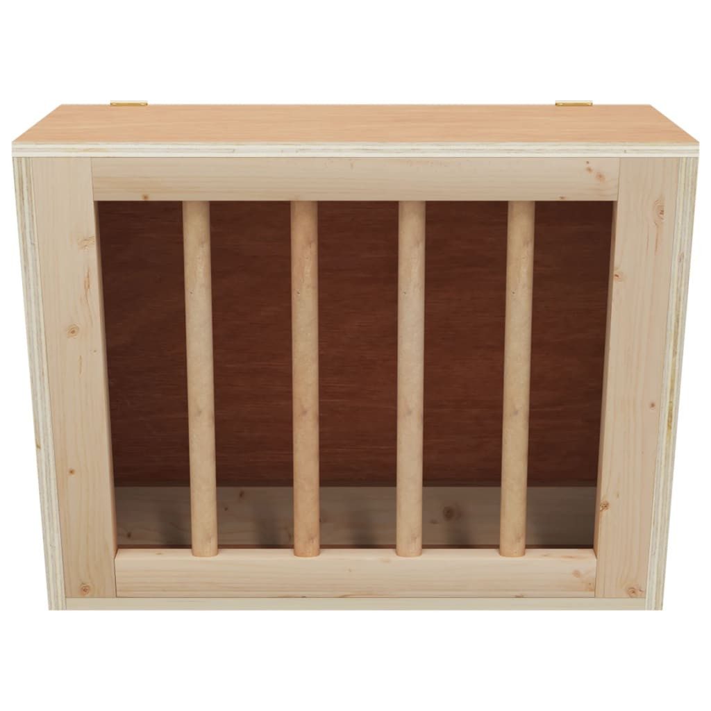 vidaXL Futterspender Heuraufe für Kaninchen 25x18,5x20,5 cm Massivholz Tanne