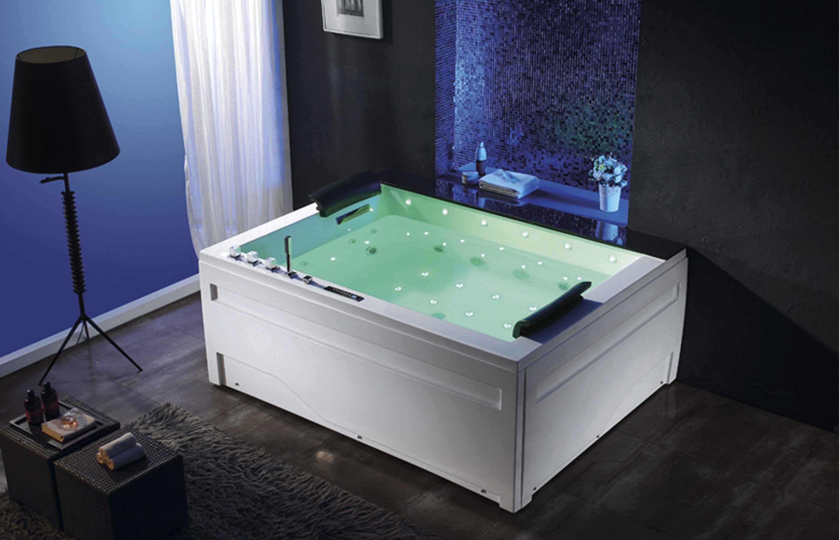 Duwilux Whirlpool-Badewanne XL Whirlpool Jackson 2 190x150 Badewanne VOLLAUSSTATTUNG, (1-tlg), Vollausstattung