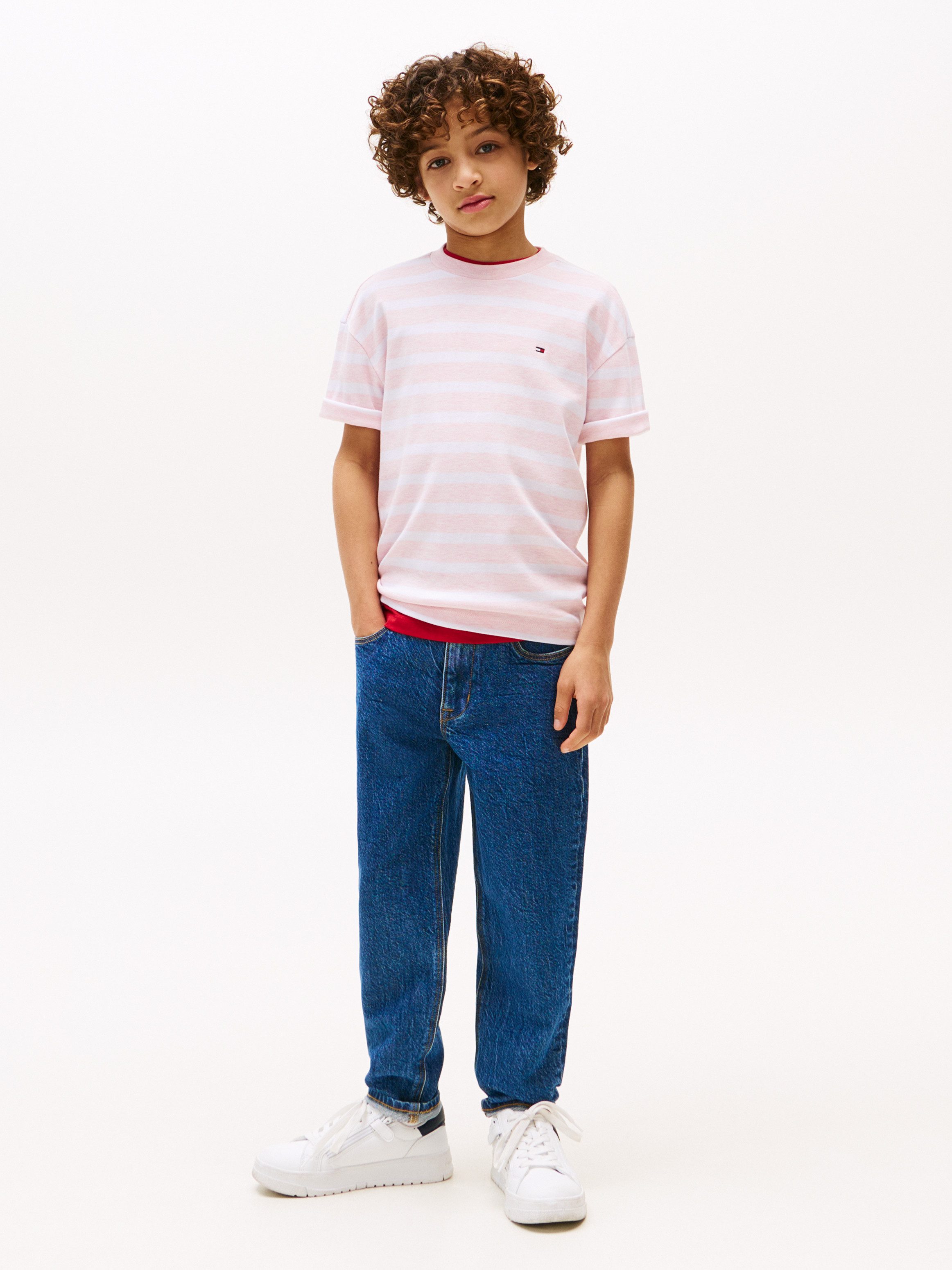 Tommy Hilfiger T-Shirt INTERLOCK STRIPE HTR günstig online kaufen