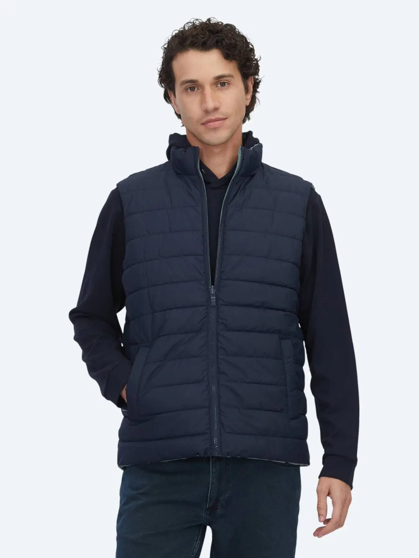 KİP Langmantel Dunkelmint Regular Fit Rollkragen Weste