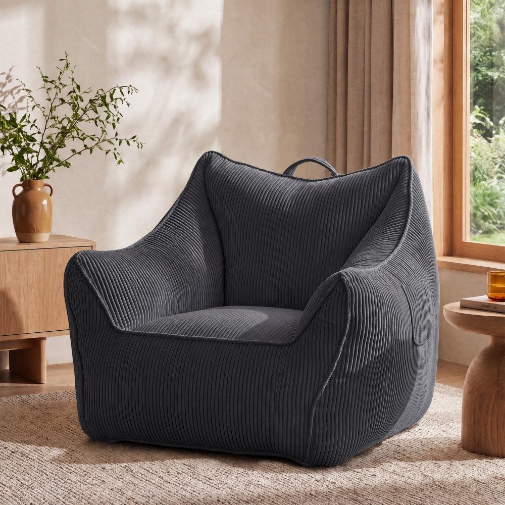 Vipbear Sitzsack Einzelsofa für Wohnzimmer, Relaxsessel Sofa für Erwachsene (1 St), ohne Montage, mit Aufbewahrungstasche, 92x93x87cm für kleine Räume