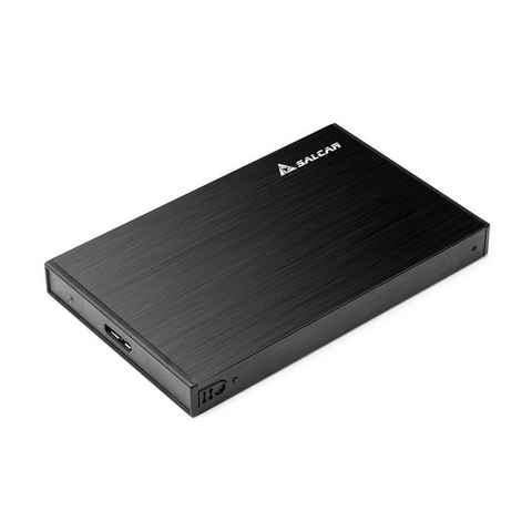 Salcar Festplatten-Gehäuse Aluminium 2,5 Zoll für 9,5mm 7mm HDD SSD USB 3.0