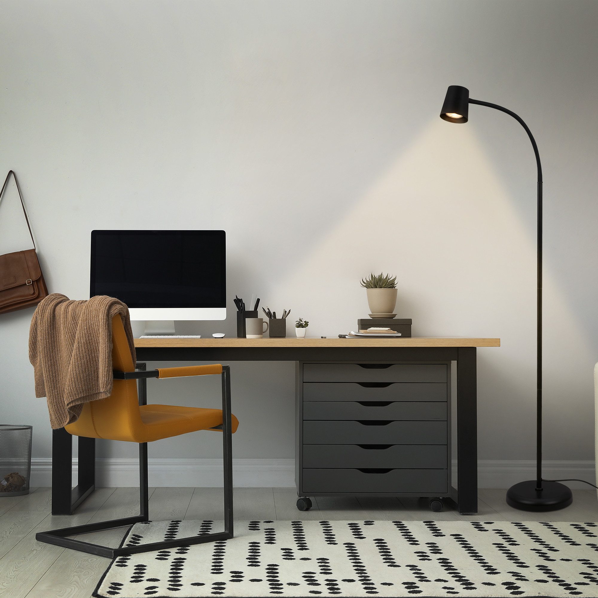Briloner Leuchten Stehlampe LED Stehleuchte schwenkbar Home Office Wohnzimm günstig online kaufen