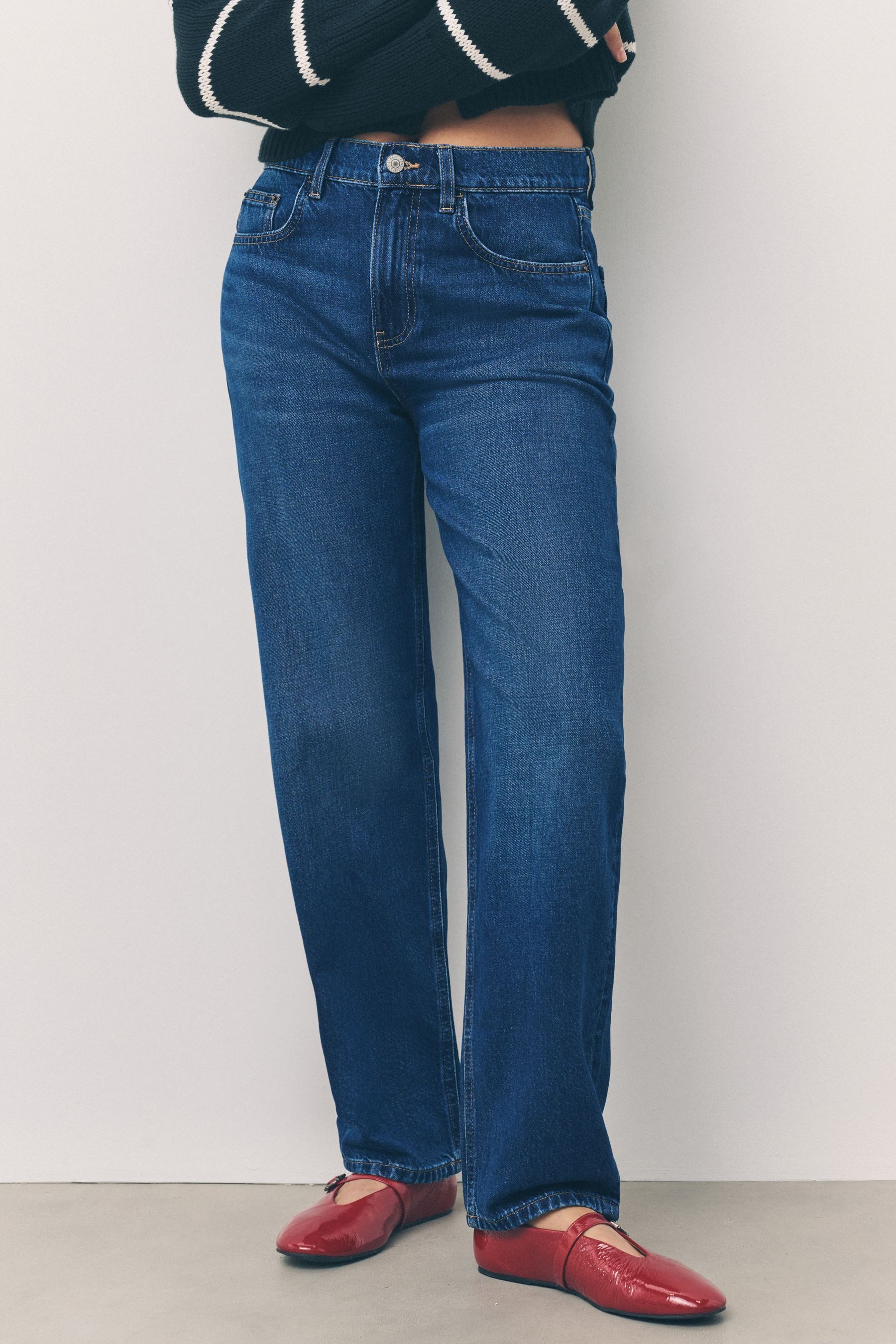 Next Weite Jeans Jeans mit Barrel-Leg aus 100 % Baumwolle (1-tlg)