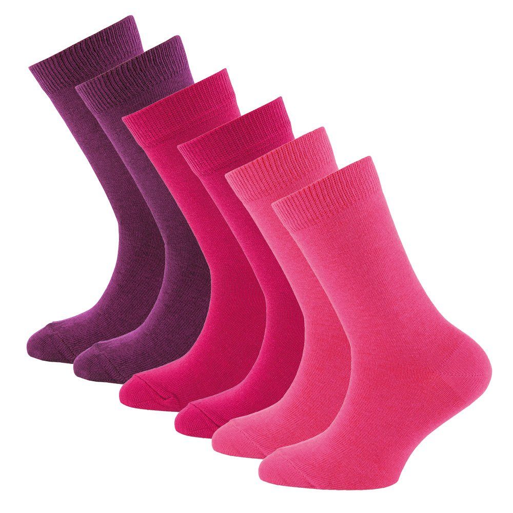 Socken (6-Paar) Ewers pink Uni Socken