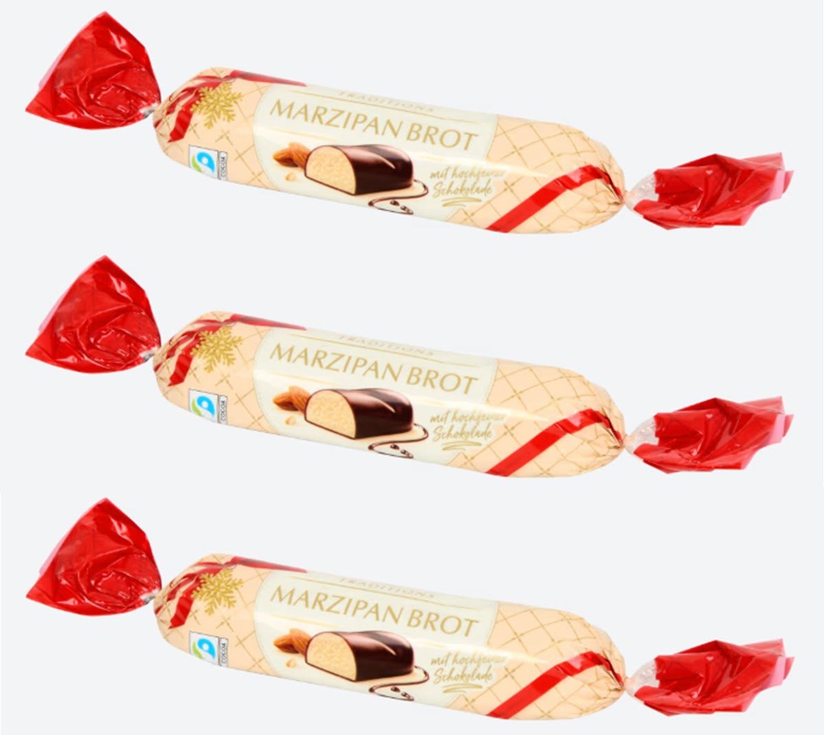 Zentis Süßigkeit Zentis Marzipanbrot 3 x 100 g Riegel, 3 x
