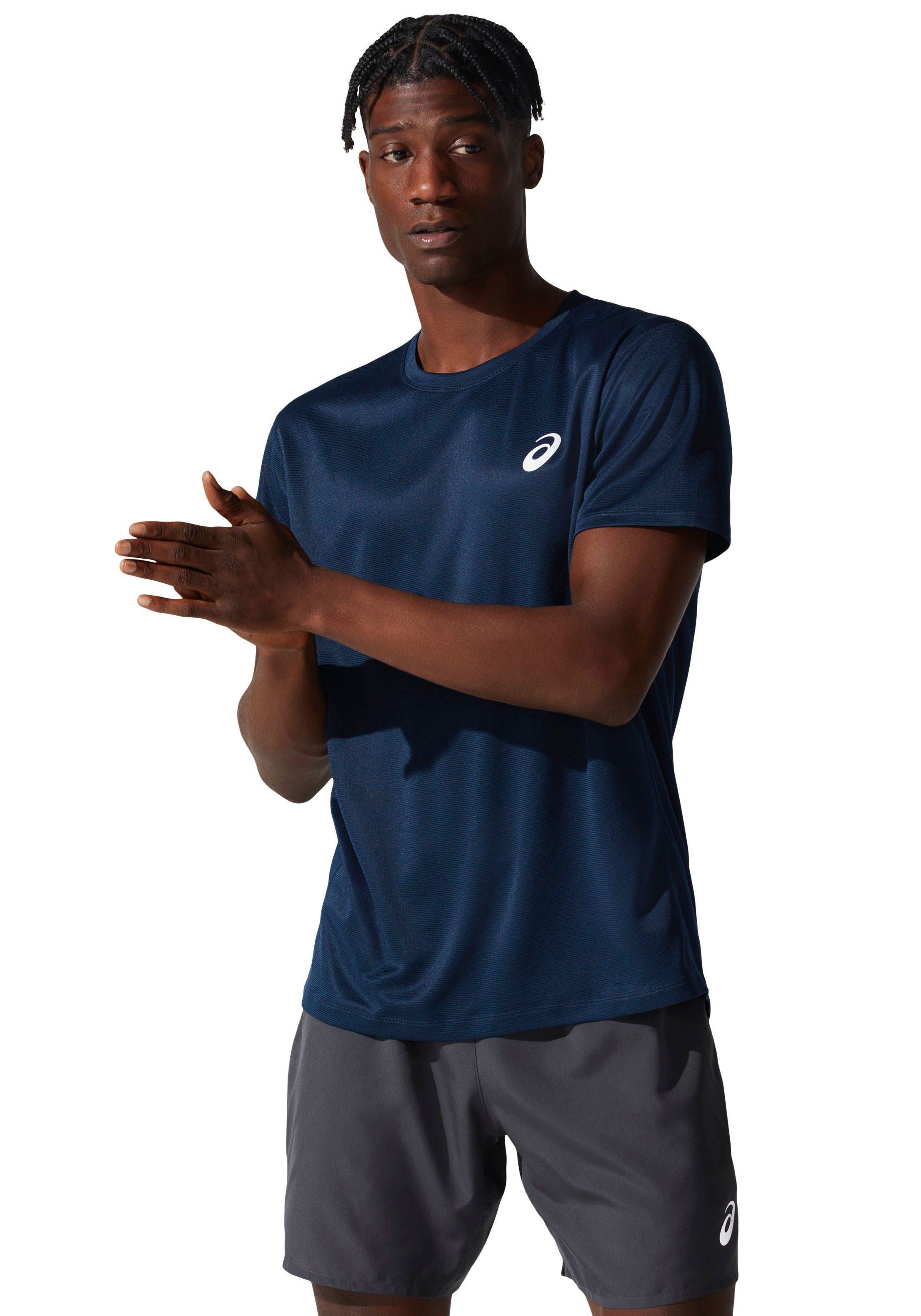 Asics Laufshirt CORE SHORT SLEEVE TOP marine