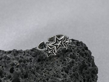 Eyecatcher Fingerring Offener Sterne Ring Silber One Size Astronomie, Größenverstellbar, Atronomie Ring