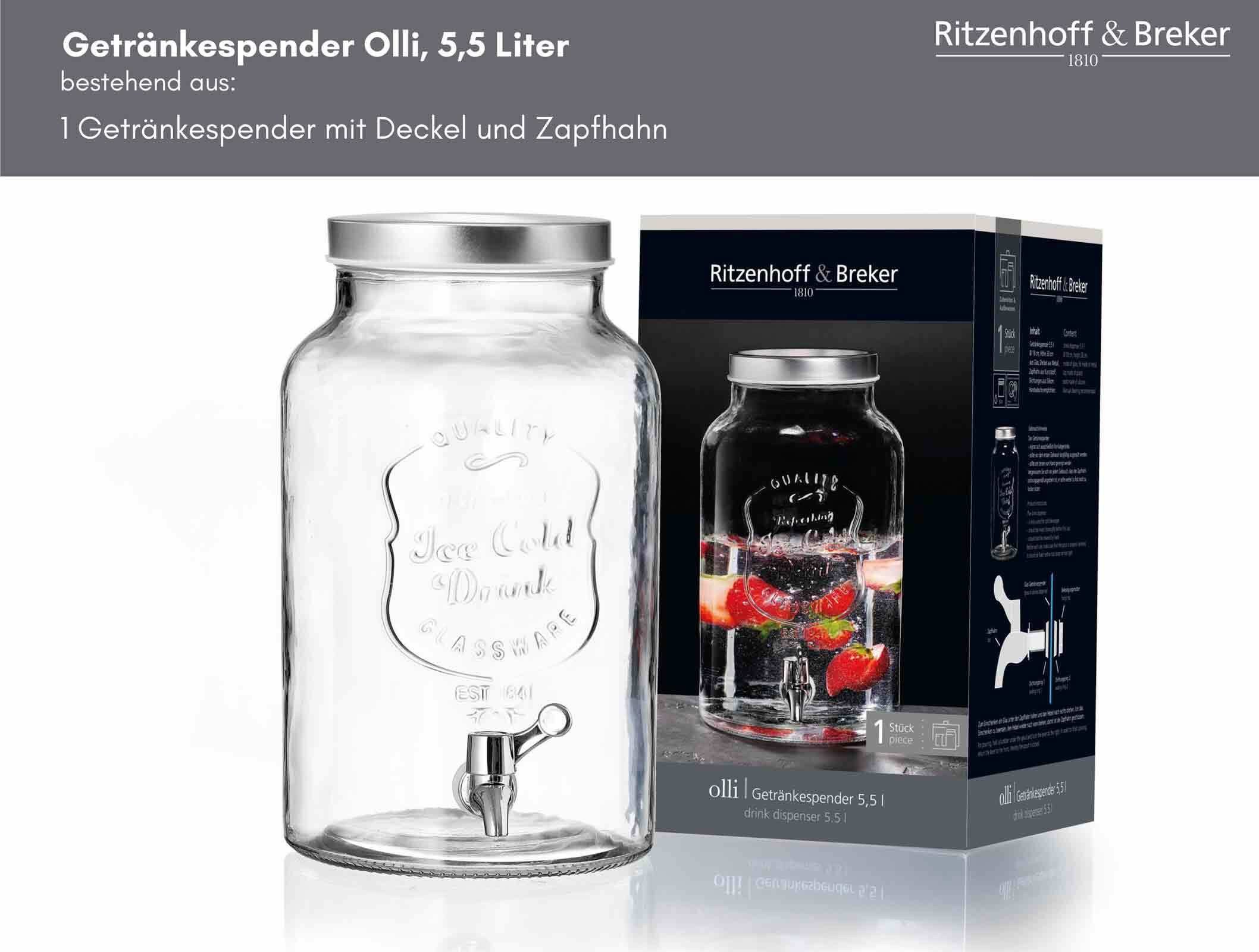 Ritzenhoff & Breker Getränkespender Olli Getränkespender 5,5 l