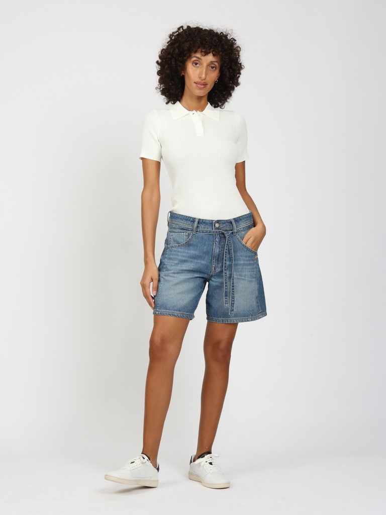 GANG Sweatshorts 94CLAIRE SHORTS baggy fit TRUE MIDBLUE