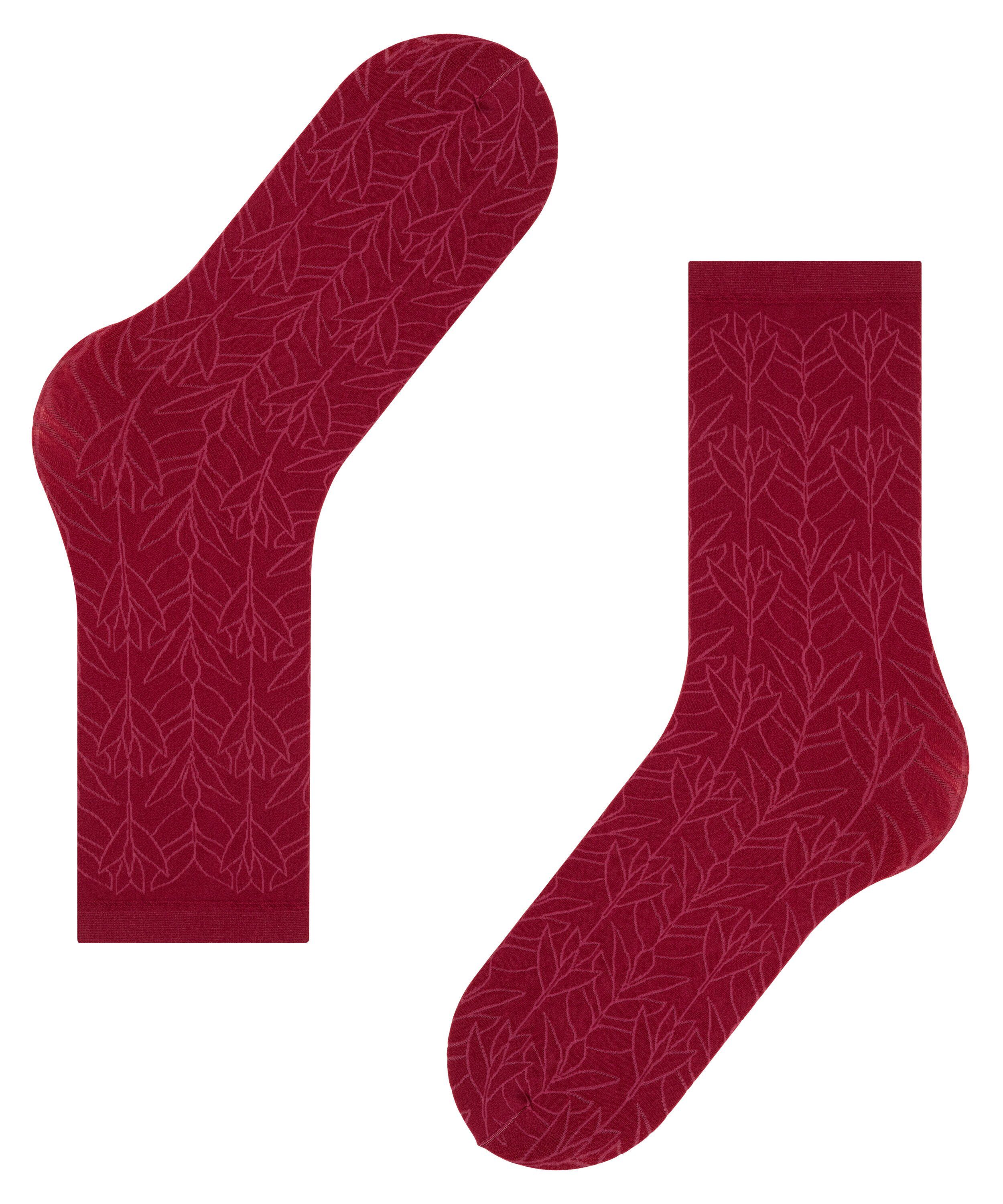 Jewel (1-Paar) Musterung FALKE red grafischer (8236) Feinkniestrümpfe Nile mit plum