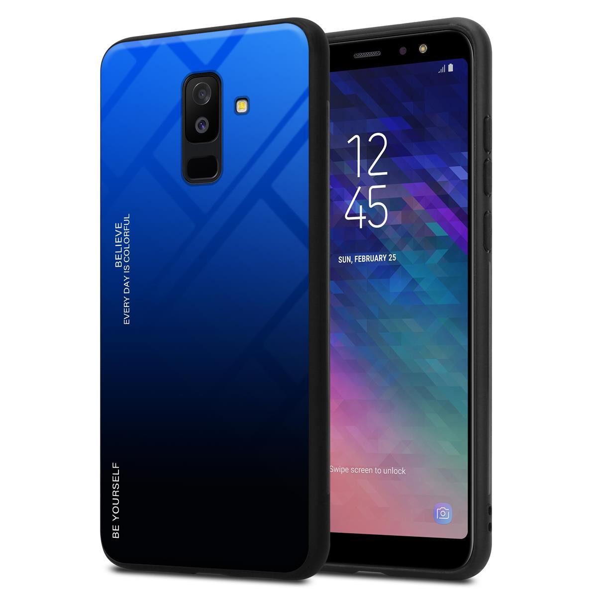 Cadorabo Handyhülle für Samsung Galaxy A6 PLUS 2018 Hülle Samsung Galaxy A6 PLUS 2018, Robustes Hard Case - Handy Schutzhülle - Hülle - Back Cover Bumper