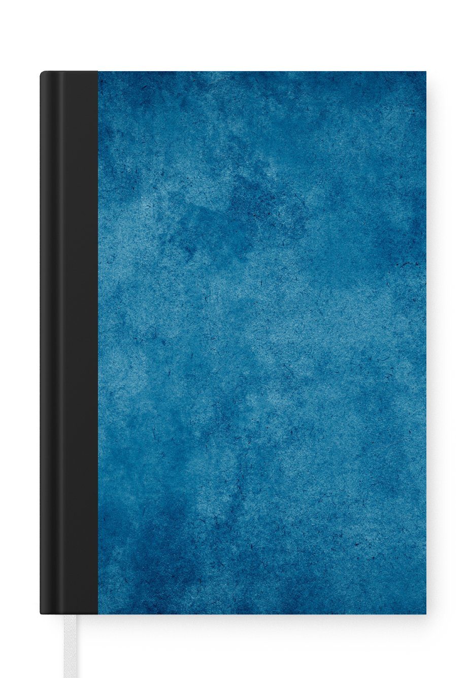 MuchoWow Notizbuch Beton - Blau - Vintage - Strukturiert - Industriell, Journal, Merkzettel, Tagebuch, Notizheft, A5, 98 Seiten, Haushaltsbuch